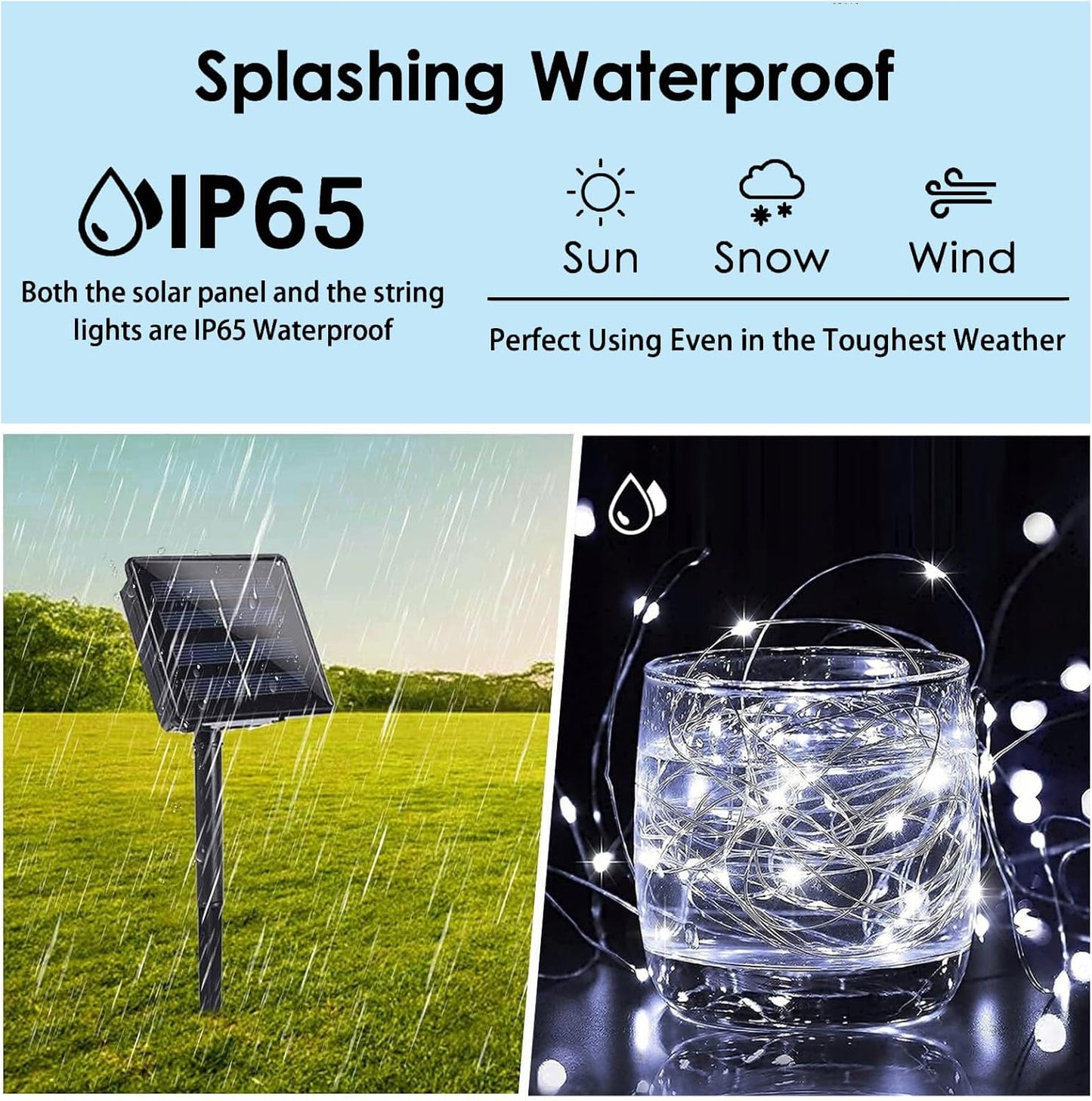 Solar Christmas String Lights Outside, 3 Pack Total 120FT 300 LED Solar Garden Twinkle Light Outdoor, Waterproof with 8 Modes Solar Fairy Lights for Patio Party Wedding Christmas Decor (Cool White)