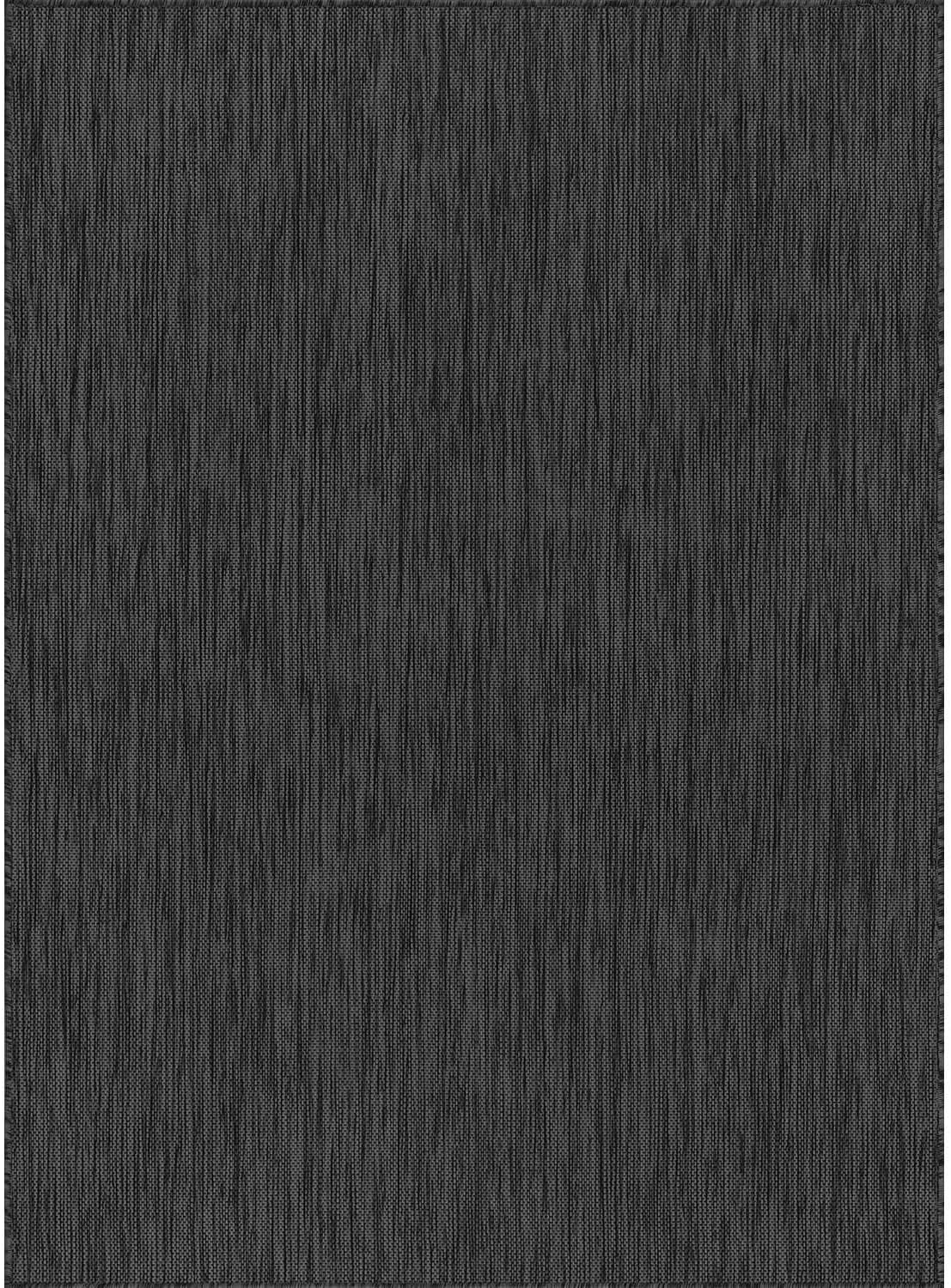 CAMILSON Outdoor Rug 9x12 Modern Area Rugs for Large Indoor and Outdoor Patios and Porches - Waterproof, Washable, Non-Shedding, Easy-to-Clean Outside Carpet (9 x 12, Solid - Dark Gray)