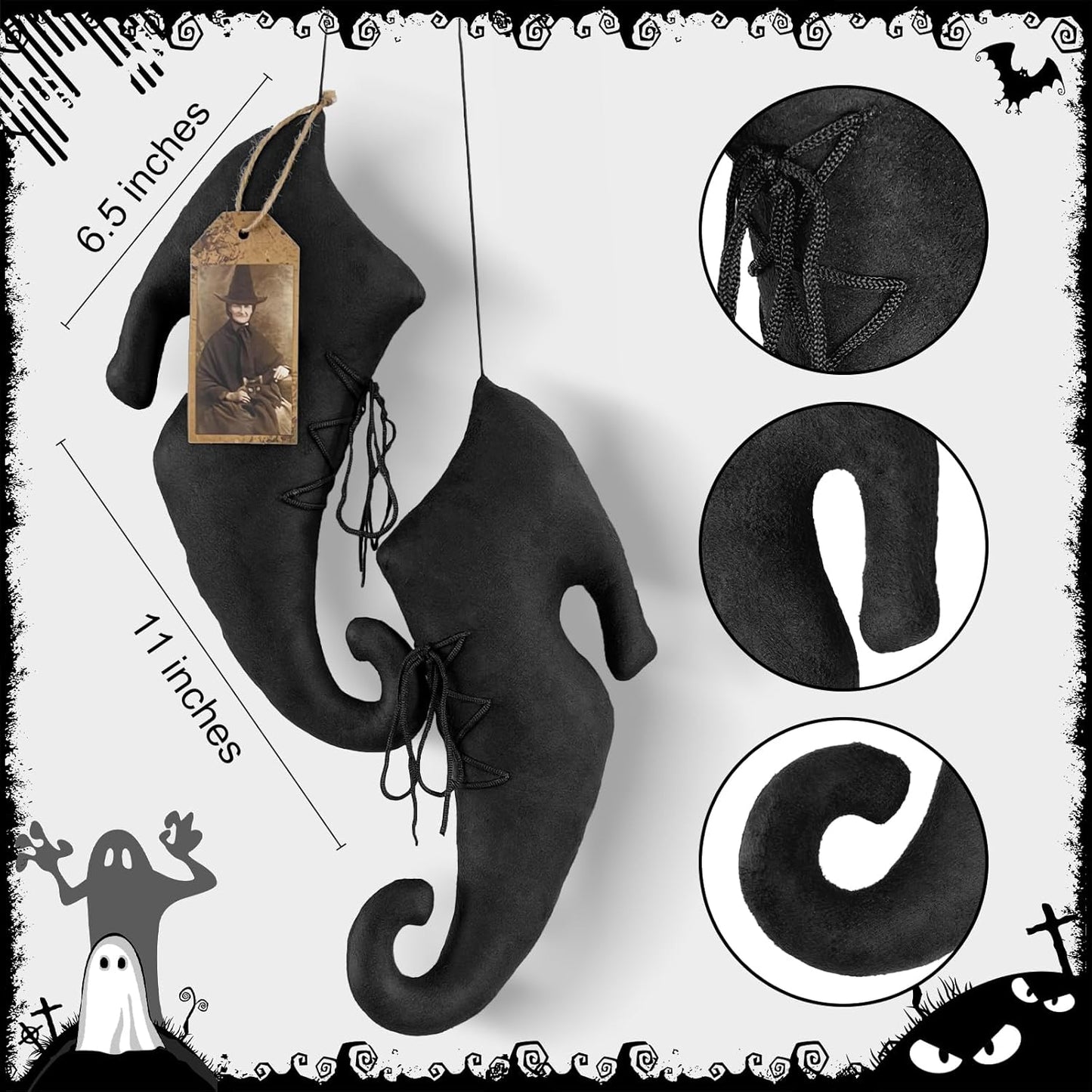 Vintage Halloween Decorations Hanging Ornaments for Wreath & Indoor Window Decorations