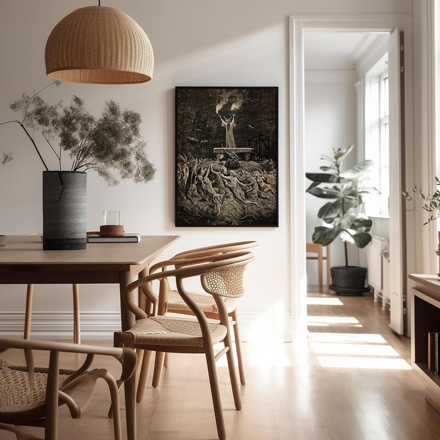 Poster Master Vintage Gustave Dore Poster - Retro Dance of Sabbath Print - Witchcraft Art - Halloween Art - Gift for Him & Her - Gothic Decor for Dorm, Living Room or Bedroom - 8x10 UNFRAMED Wall Art