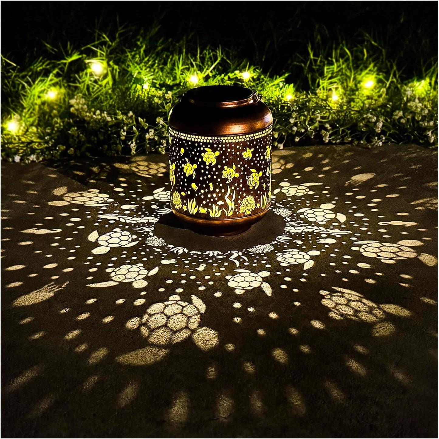 Sea Turtle Solar Lanterns Outdoor Waterproof,Hanging Solar Lights Sea Turtle Gifts for Women Metal LED Decorative Light for Yard,Patio,Lawn,Tabletop,Pathway,Landscape,Garden Decor