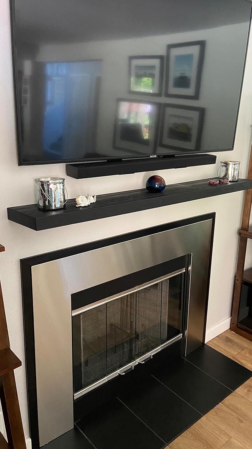 joelsantiques - 72 Inch Wooden Floating Shelves for Wall - 72x8x2 in - Made of Natural Wood - Long Heavy Duty Rustic Wall Shelves for Bedroom - Perfect for Living Room, Kitchen - Mocha