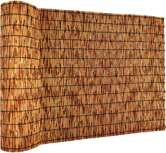 Reed Fencing Rolls,Patio Privacy Screen 5 Feet High,Decorative Bamboo Fence Rolls for Patio Balcony Garden Backyard Outdoor,5x10FT