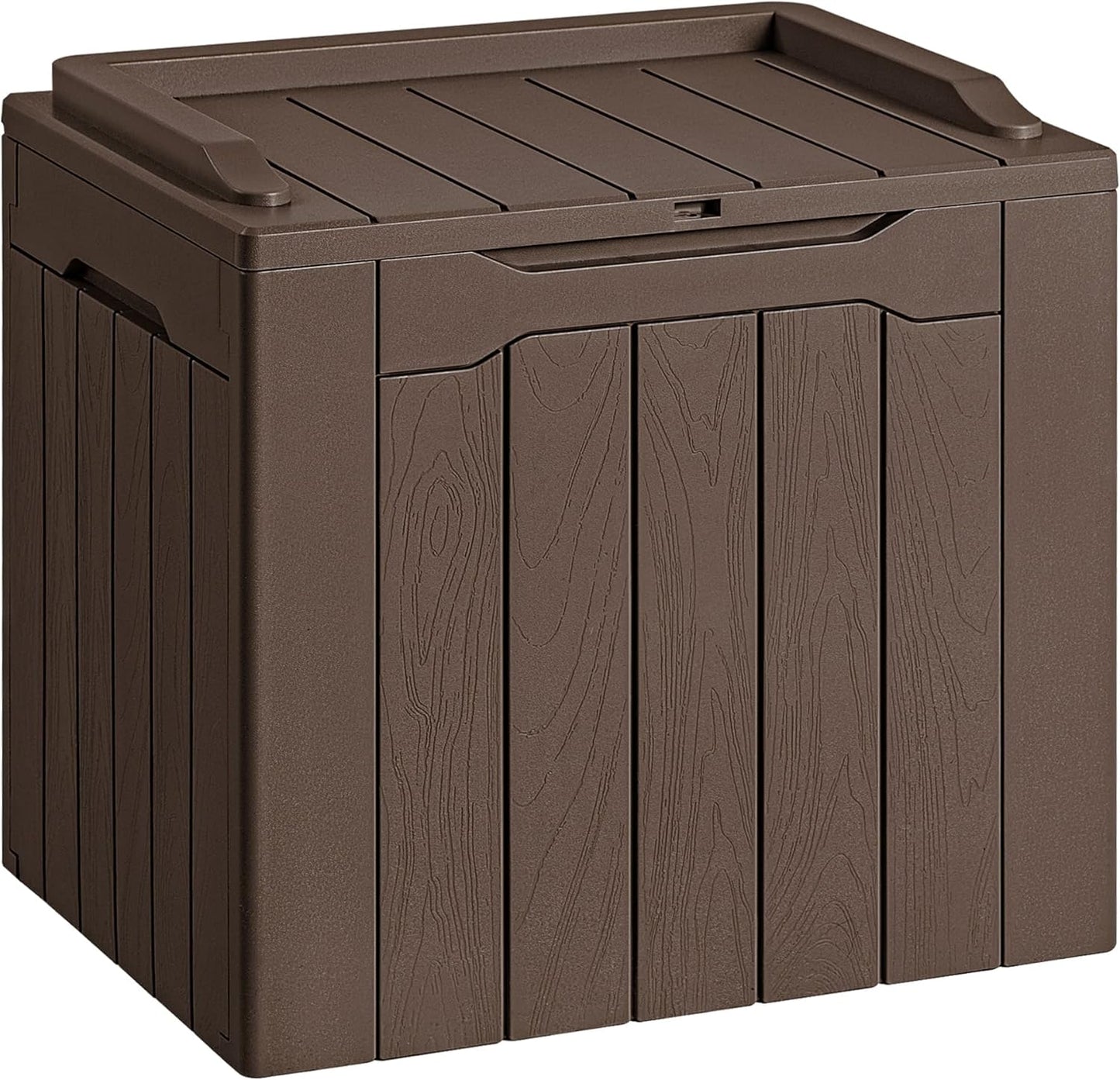 Devoko 30 Gallon Resin Deck Box Outdoor Indoor Waterproof Storage Box for Patio Furniture Pool Accessories Storage for Cushion Garden Tools (30 Gallon, Brown)