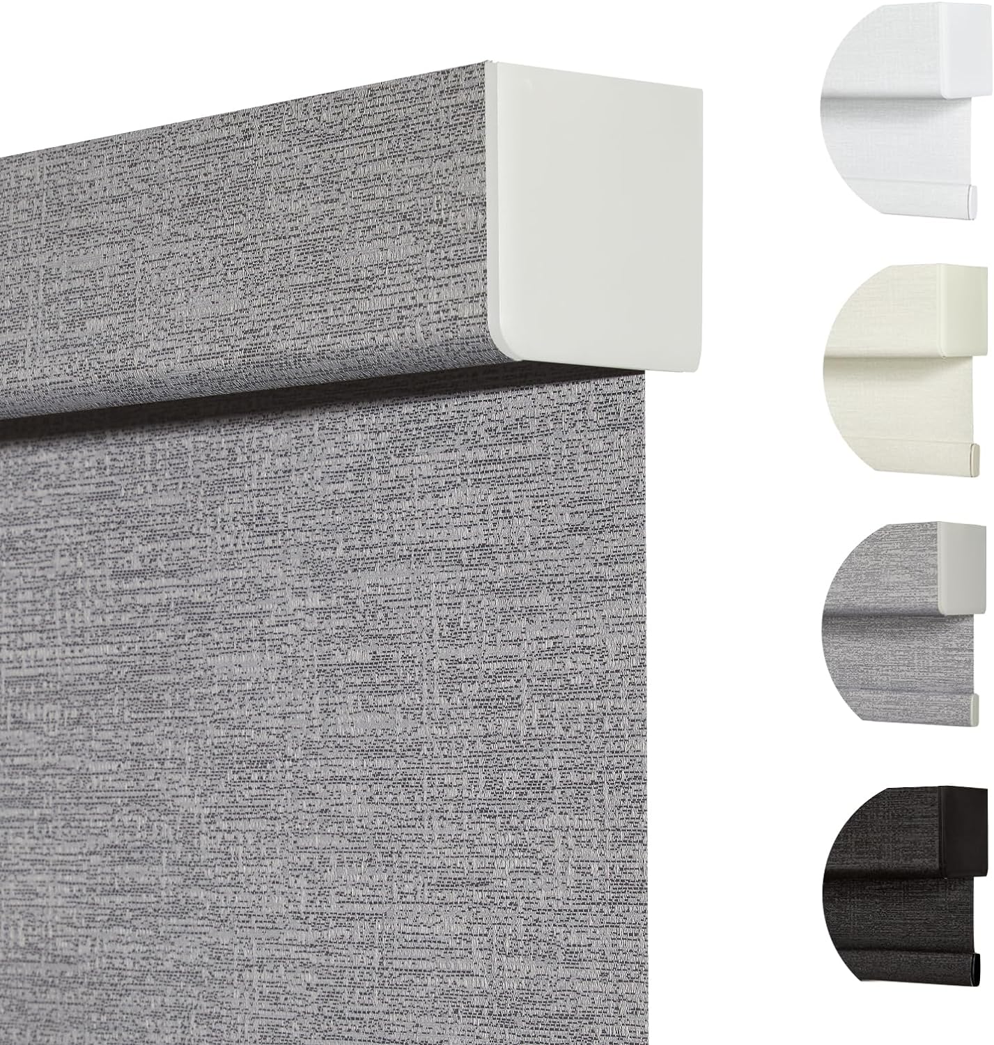 Persilux Blackout Roller Shades for Indoor Windows with Upgraded Cassette, Cordless Shades Window Blinds Pull Down for Doors, Easy to Install for Office/Living Room/Bedroom, Grey(41" W x 84" H)