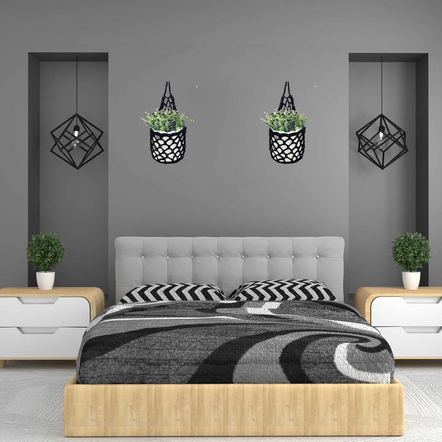 2PK Wall Planters for Indoor Plants, Macrame Plant Hanger | Wall Planter, Plant Hanger, Hanging Planter (2PK, for 6 inch Pot)