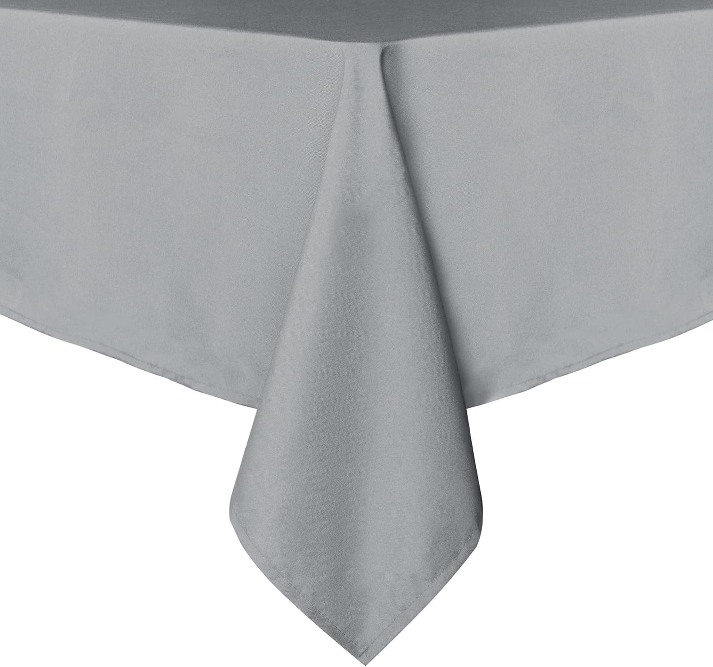 sancua Square Tablecloth - 54 x 54 Inch - Stain and Wrinkle Resistant Washable Polyester Table Cloth, Decorative Fabric Table Cover for Dining Tables, Buffet Parties and Camping, Silver Grey