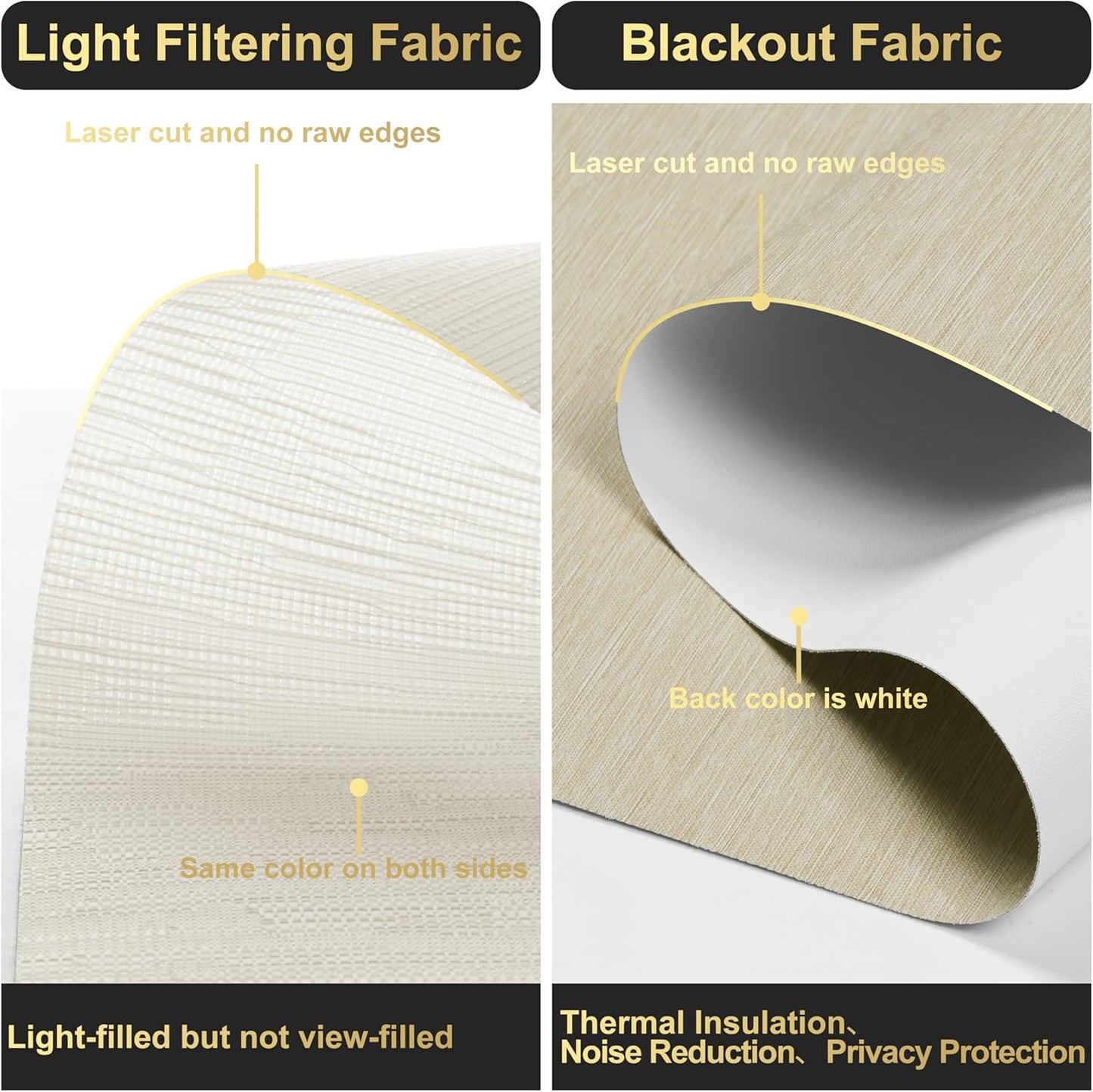 BERISSA Cordless Dual Roller Shades with Cassette Valance,Double Window Shades Blackout and Light Filtering Shades,Day and Night Roller Shades for Home Office Door.Striped Jacquard Beige.64 W x 56" H