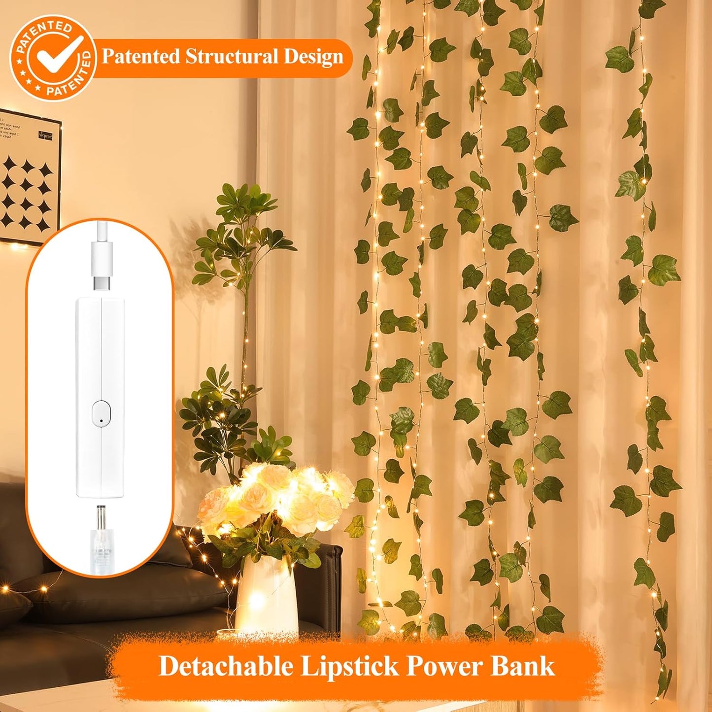 Lakumu LED Fairy Lights Battery Operated, Rechargeable Twinkle Lights with Timer, Mini LED String Lights for Bedroom, Christmas Decorations, Wedding, Vine, Centerpiece Table Decor (5M/16FT Warm White)