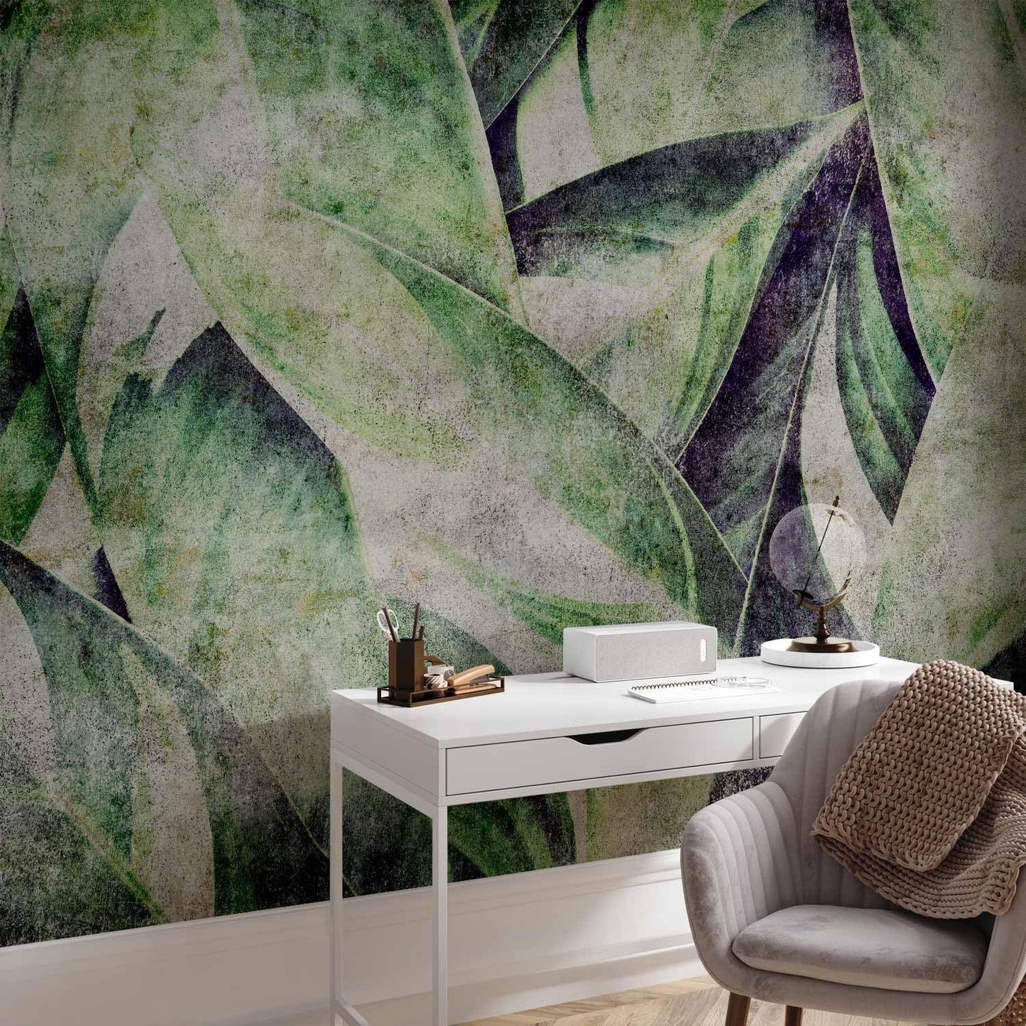artgeist Wall Mural Tropical Leaves 193x138 in - XXL Peel and Stick Self-Adhesive Wallpaper Removable Large Sticker Foil Wall Decor Print Picture Image Design Jungle Nature Botanical b-C-0844-a-a