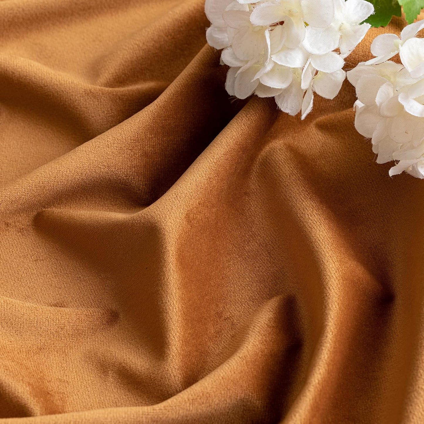 MIULEE Velvet Curtains 108 inches - Pinch Pleated Luxury Room Darkening Curtains for Bedroom Living Room Thermal Insulated Super Soft Window Drapes Rod Pocket, Gold Brown, W52 x L108 inch, 2 Panels