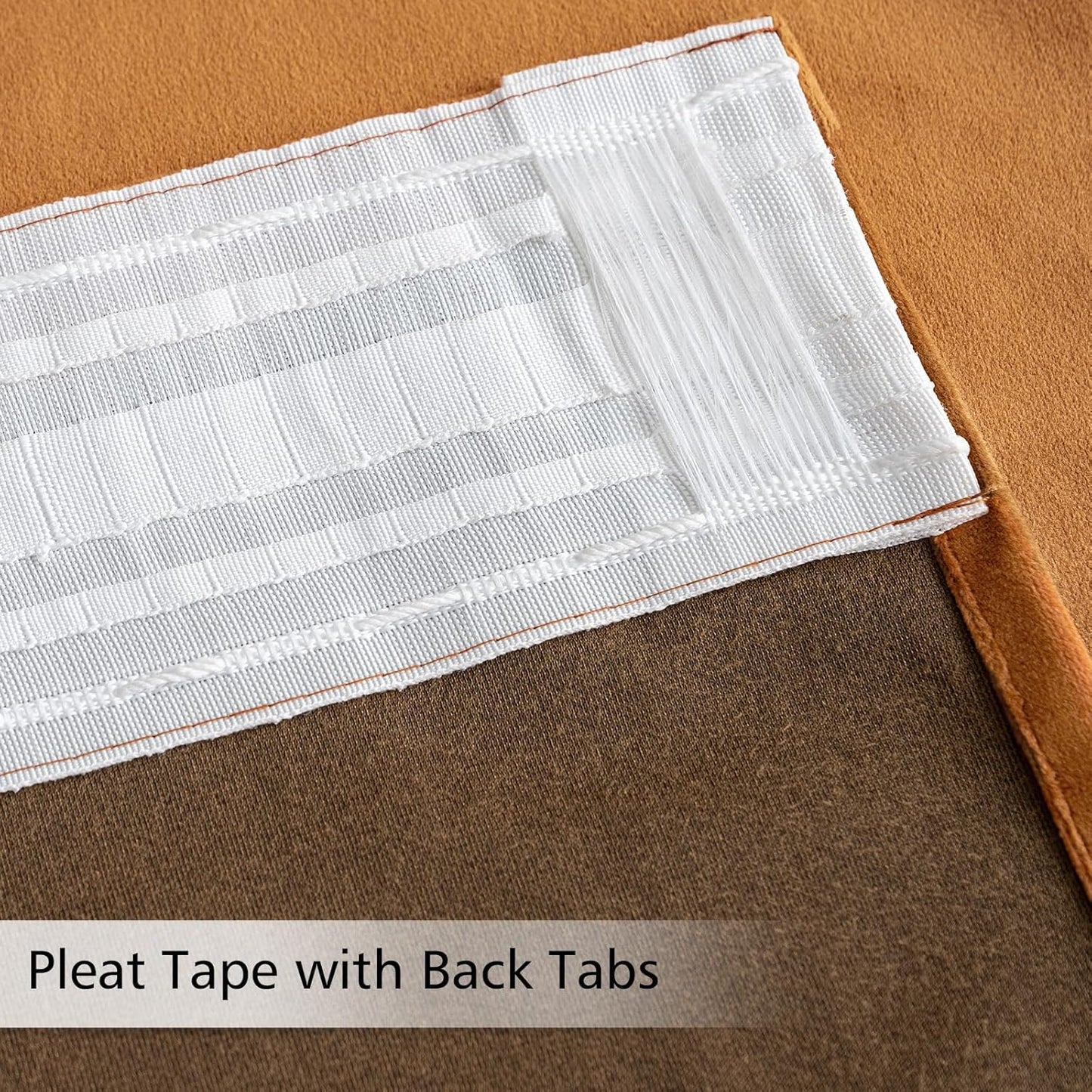 MIULEE Velvet Curtains 90 inches - Pinch Pleat Luxury Room Darkening Curtains for Bedroom Living Room Thermal Insulated Super Soft Window Drapes Rod Pocket, Gold Brown, W52 x L90 inch, 2 Panels