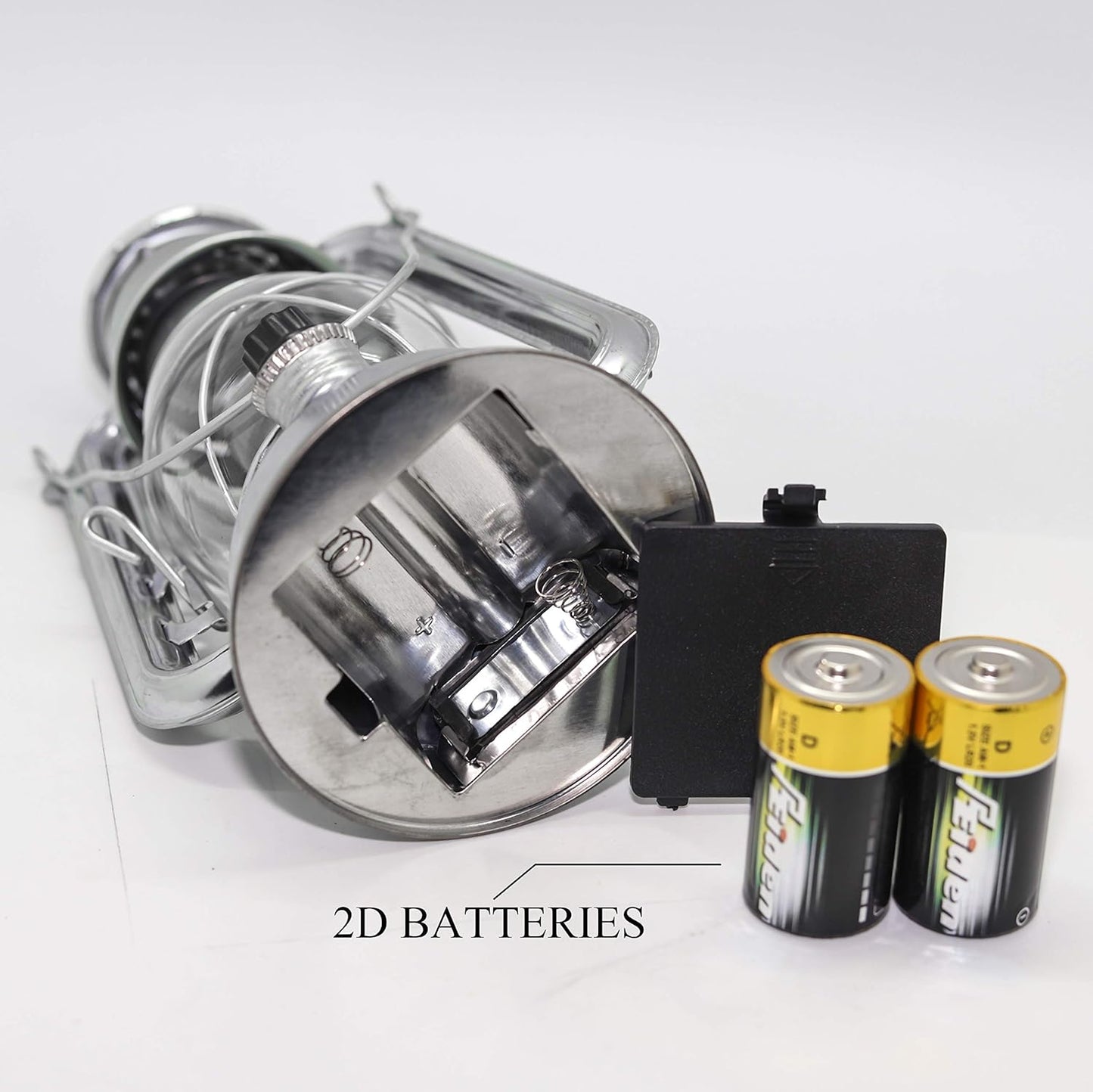 YAKii LED Vintage Metal Hanging Hurricane Lantern - 12 LED Dimmer Switch, Cold White Battery Operated for Power Outage Indoor Camping Outdoor Decoration (Silver Pack of 8)