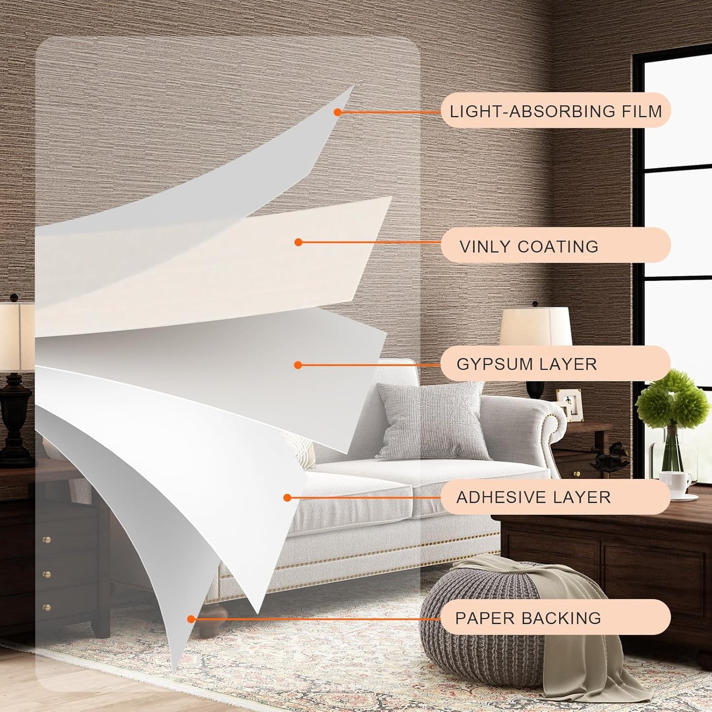 Grasscloth Peel and Stick Wallpaper 20.8"x394" Cream Thick Fabric Textured Linen Classic Faux Grassweave Neutral Removable Wallpaper Vinyl Film Roll for Home Use(Caramel, 20.8"x394")