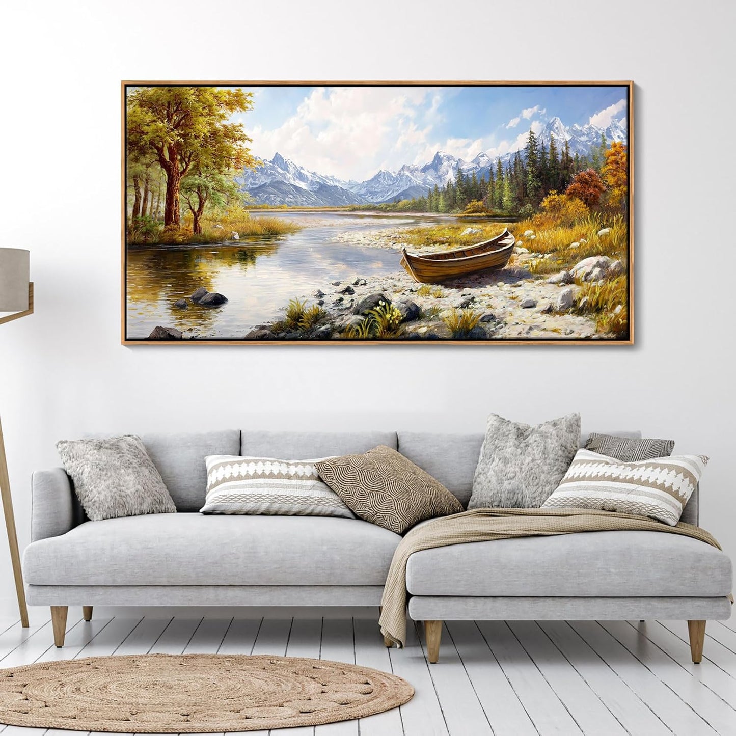 Mofutinpo Mountain Landscape Wall Art - Nature Forest Canvas Art for Living Room, Bedroom & Dining Room - Framed Paintings for Wall Decor - Large Scenic Artwork for Home 20x40IN