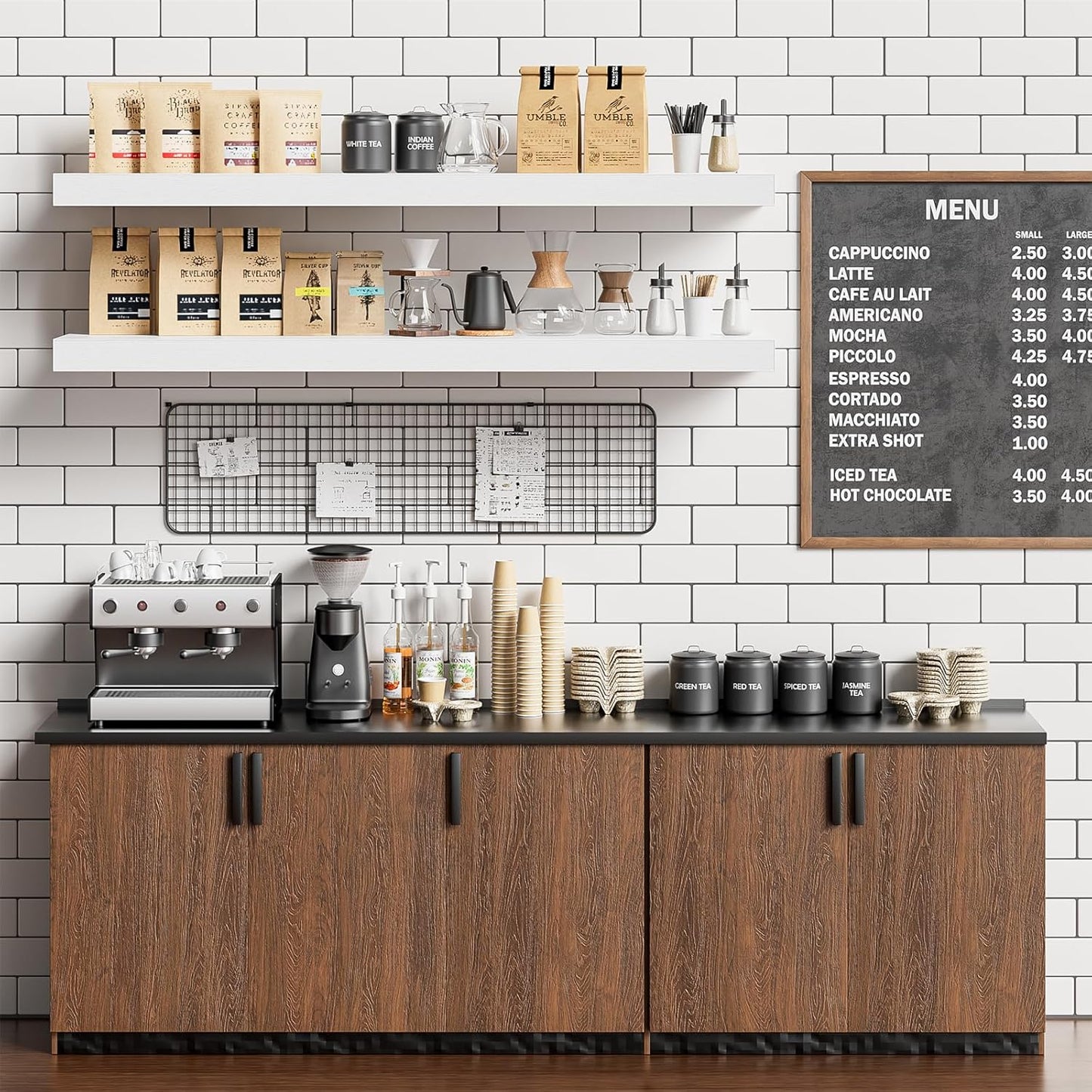 40 Inches Floating Shelves for Wall,9.3" Deep White Long Floating Shelves Set of 2,Large Display & Storage Shelf,Wall Shelf for Bathroom Bedroom Living Room Kitchen Office