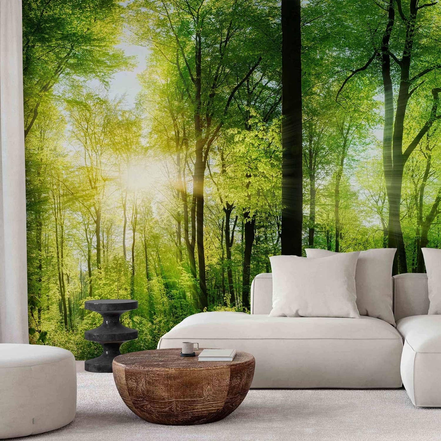 artgeist Wall Mural Peel and Stick Forest 212x98 in - XXL Self-Adhesive Corner Wallpaper Removable Large Sticker Foil Angle Wallpaper Wall Decor Print Landscape Nature Tree Panorama c-A-0058-a-b