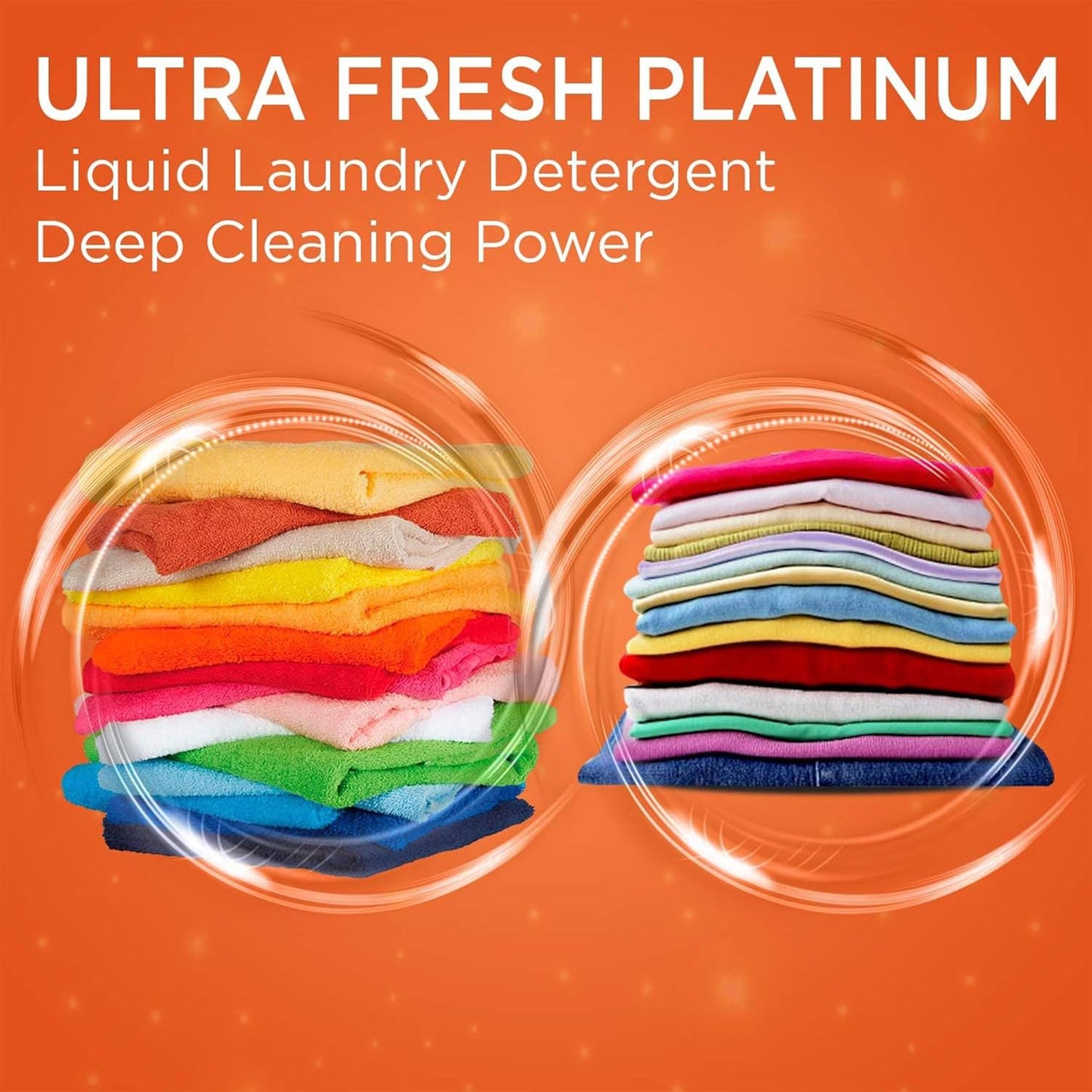 Ultra Fresh 5 Gallon Liquid Laundry Detergent Washing Soap for All Machine Types, 6X Platinum, Up to 640 Loads, Sport Odor & Stain Remover