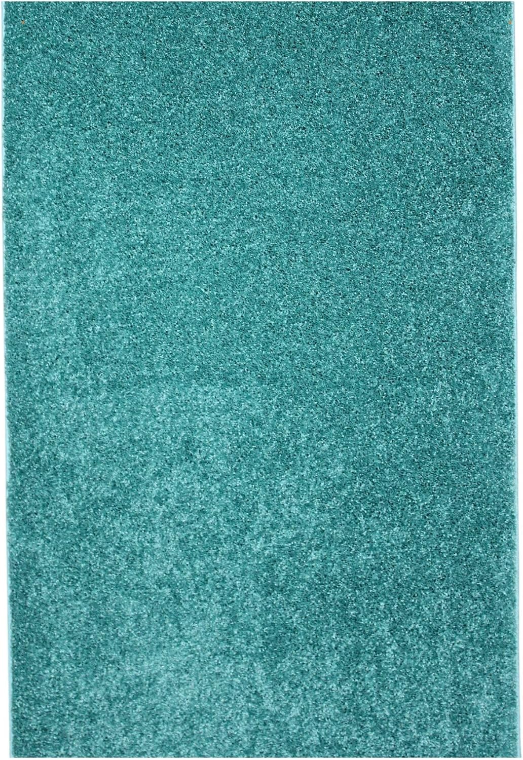 KOECKRITZ Soft and Colorful Kids Classroom Area Rugs (Passes Flammability Pill Test) Many Sizes and Bright Colors to Select from (7' x 7', Surf)