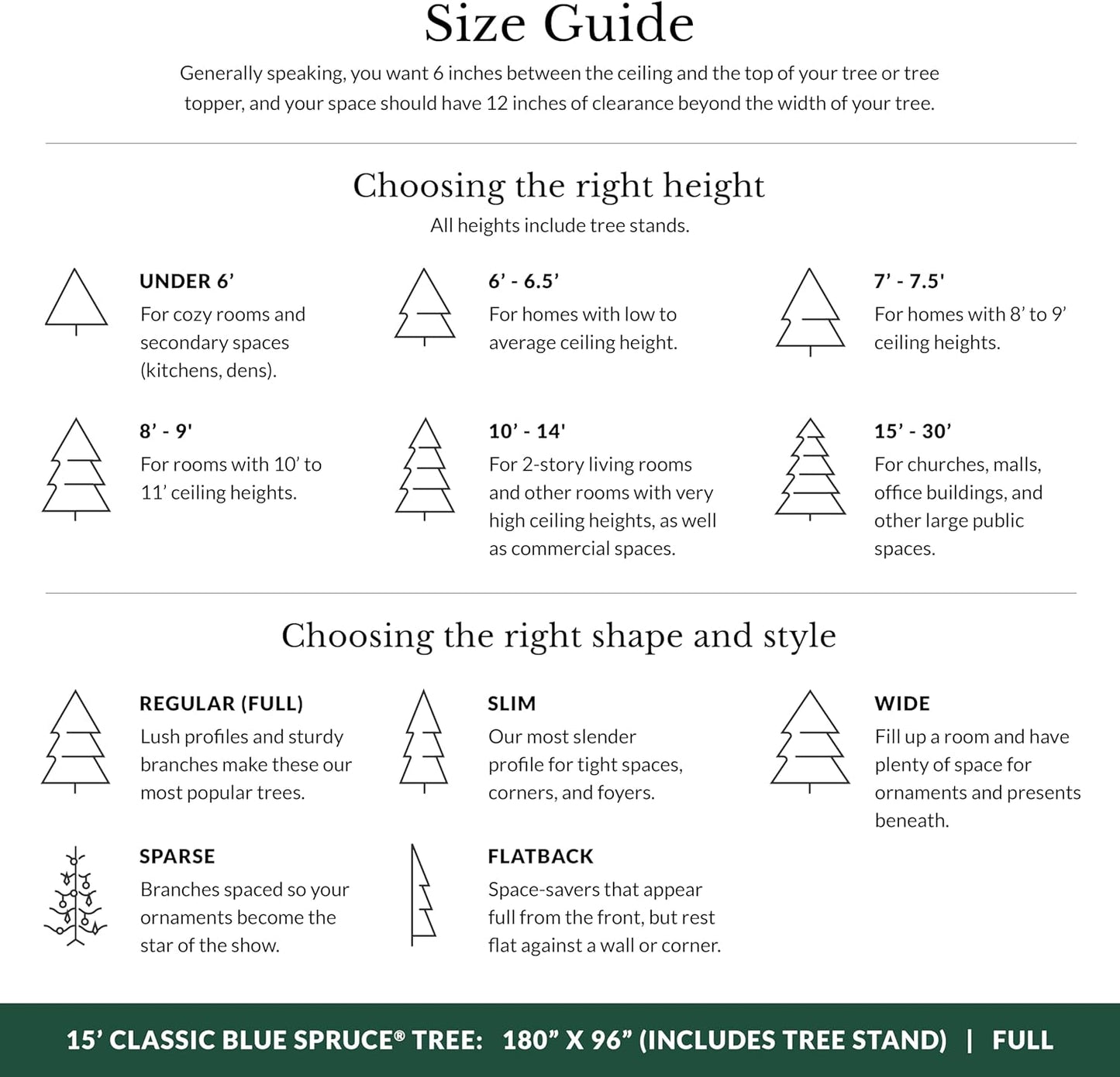 Balsam Hill 15 ft Pre-Lit Classic Blue Spruce - Artificial Christmas Tree with 11,454+ Tips, 3300 Hand-Strung Clear LED Lights, Easy Plug System & Premium Stand for Indoor Holiday Decorating
