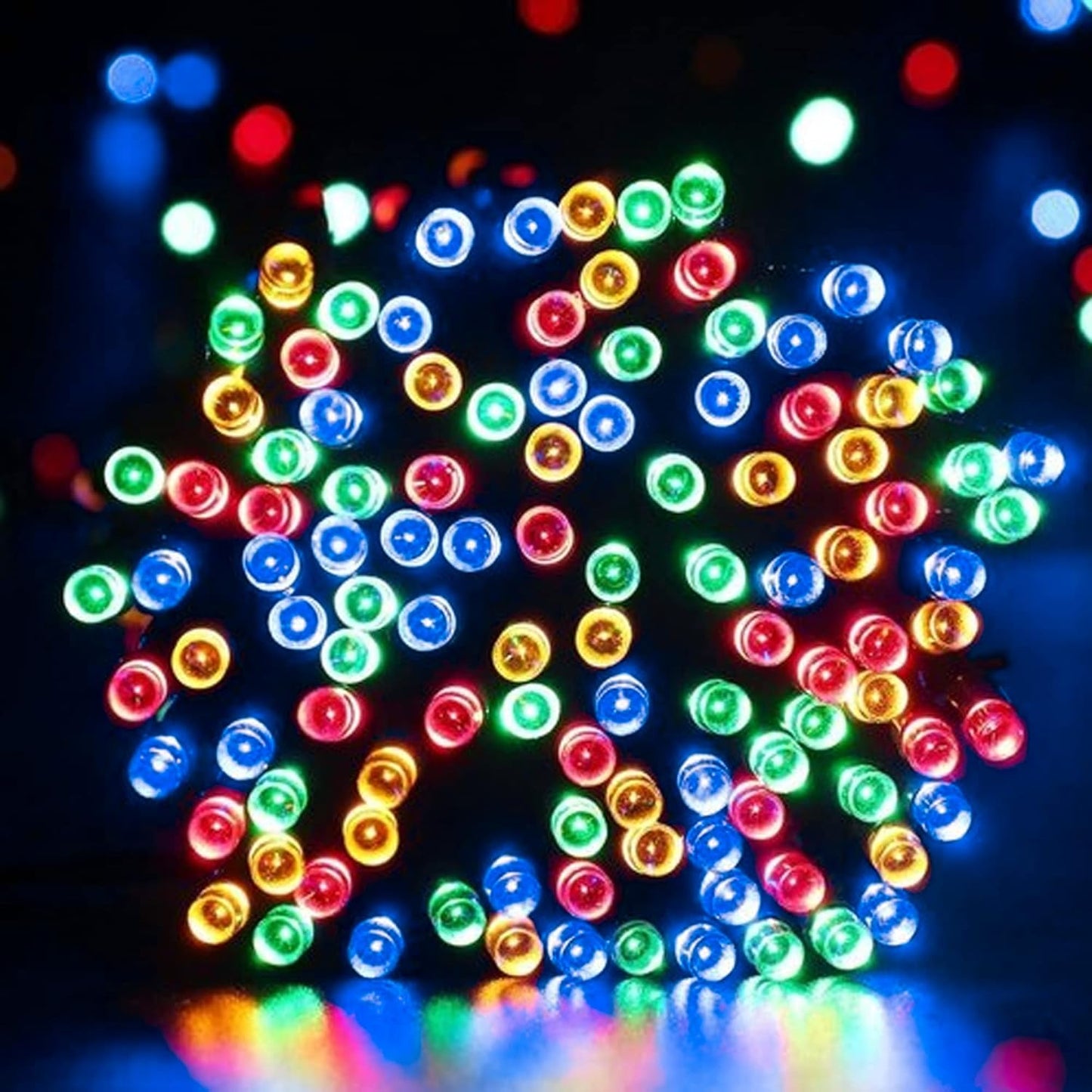 Dazzle Bright Christmas String Lights, 66FT 200 LED Connectable Green Wire 8 Modes String Lights, Waterproof Christmas Lights for Indoor Outdoor Patio Party Wedding Decorations, Multi-Colored