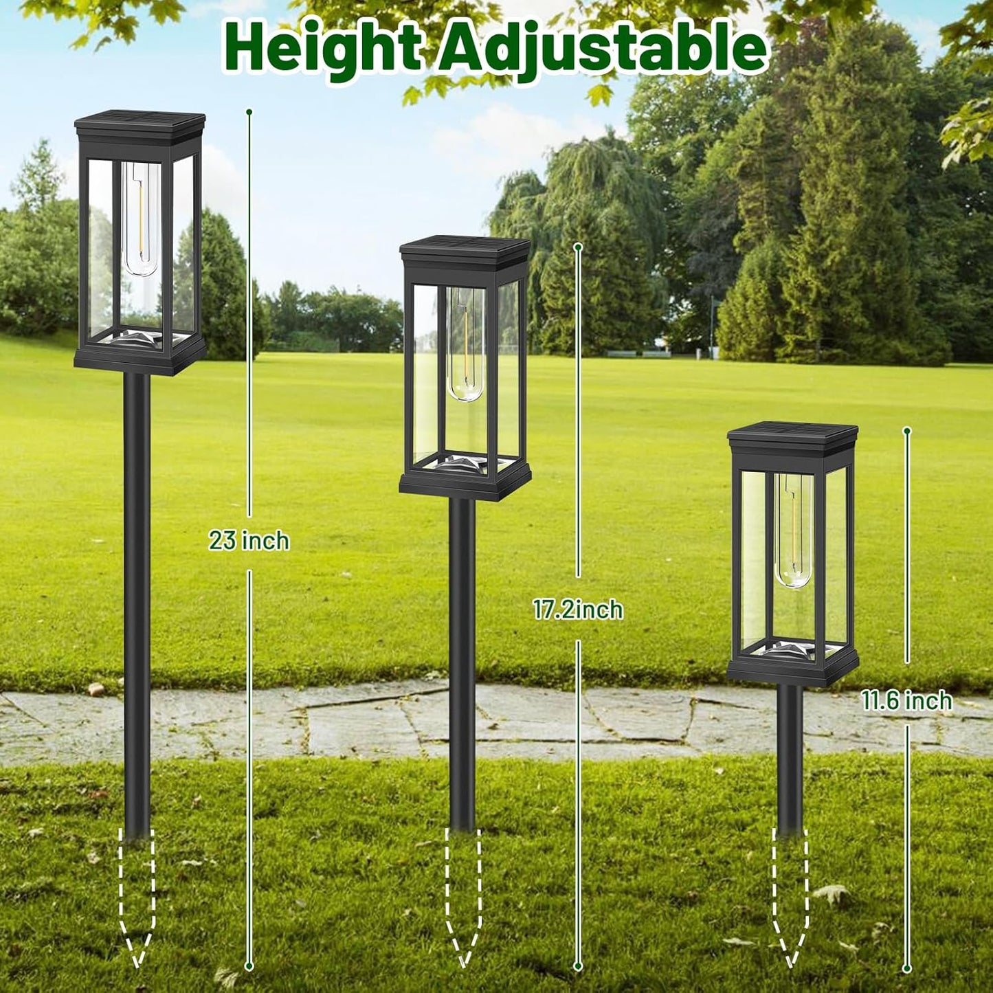 BesLowe 【Upgraded】 Solar Pathway Lights Outdoor, 12-Pack Large LED Solar Light Outdoor Waterproof, Super Bright Outside Lights for Yard, Sun-Powered Landscape Lighting for Garden Walkway, Warm White
