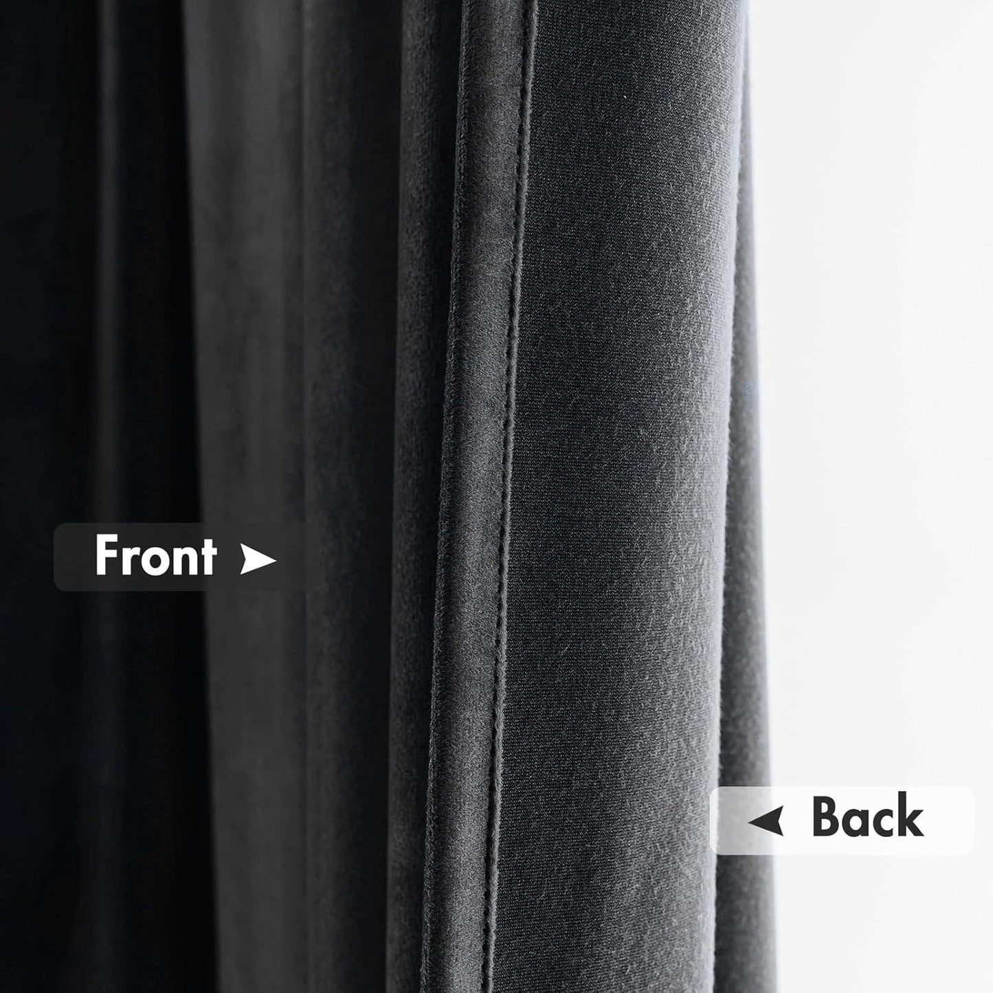 MIULEE Black Velvet Curtains Thermal Insulated Blackout Halloween Curtain Drapes for Bedroom Living Room Darkening 63 Inches Long Curtains Panels Rod Pocket Set of 2