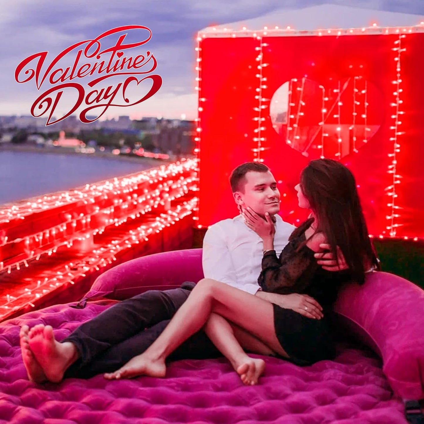 33FT 100 LEDs String Lights Waterproof Fairy Lights 8 Modes with Memory 30V UL Certified Power Supply for Home, Garden, Wedding, Party, Christmas Decoration Indoor Outdoor (Red)