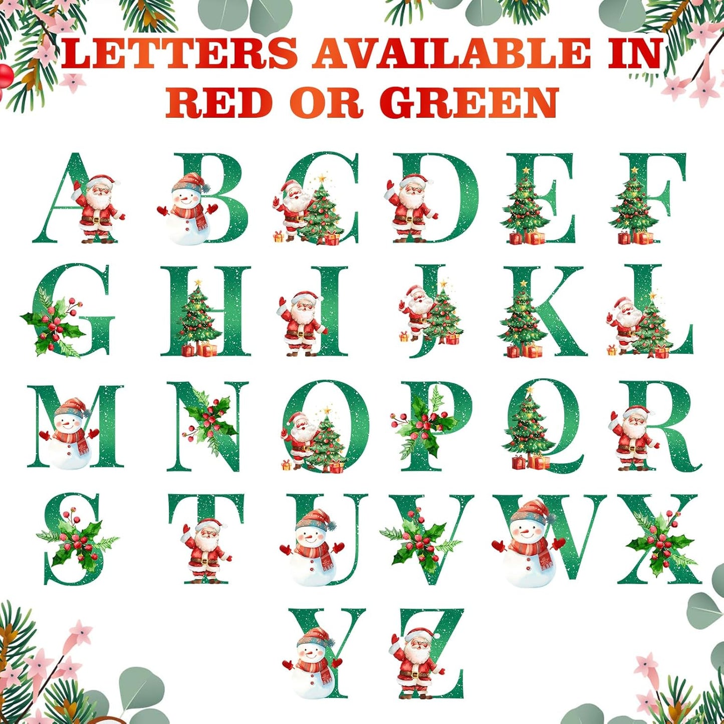 Personalized Christmas Ornaments 2025, Custom Initial Ornaments A-Z Monogram Ceramic Christmas Ornament