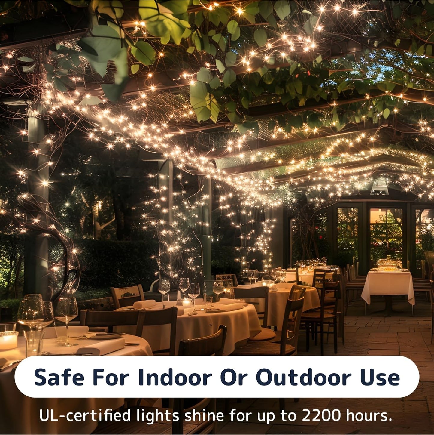 PREXTEX 300 Count Clear Christmas Tree Lights with White Wire - 60 ft Warm White Twinkle Lights for Indoor or Outdoor Use - Holiday Fairy String Lighting for Christmas Trees, Patios, and More