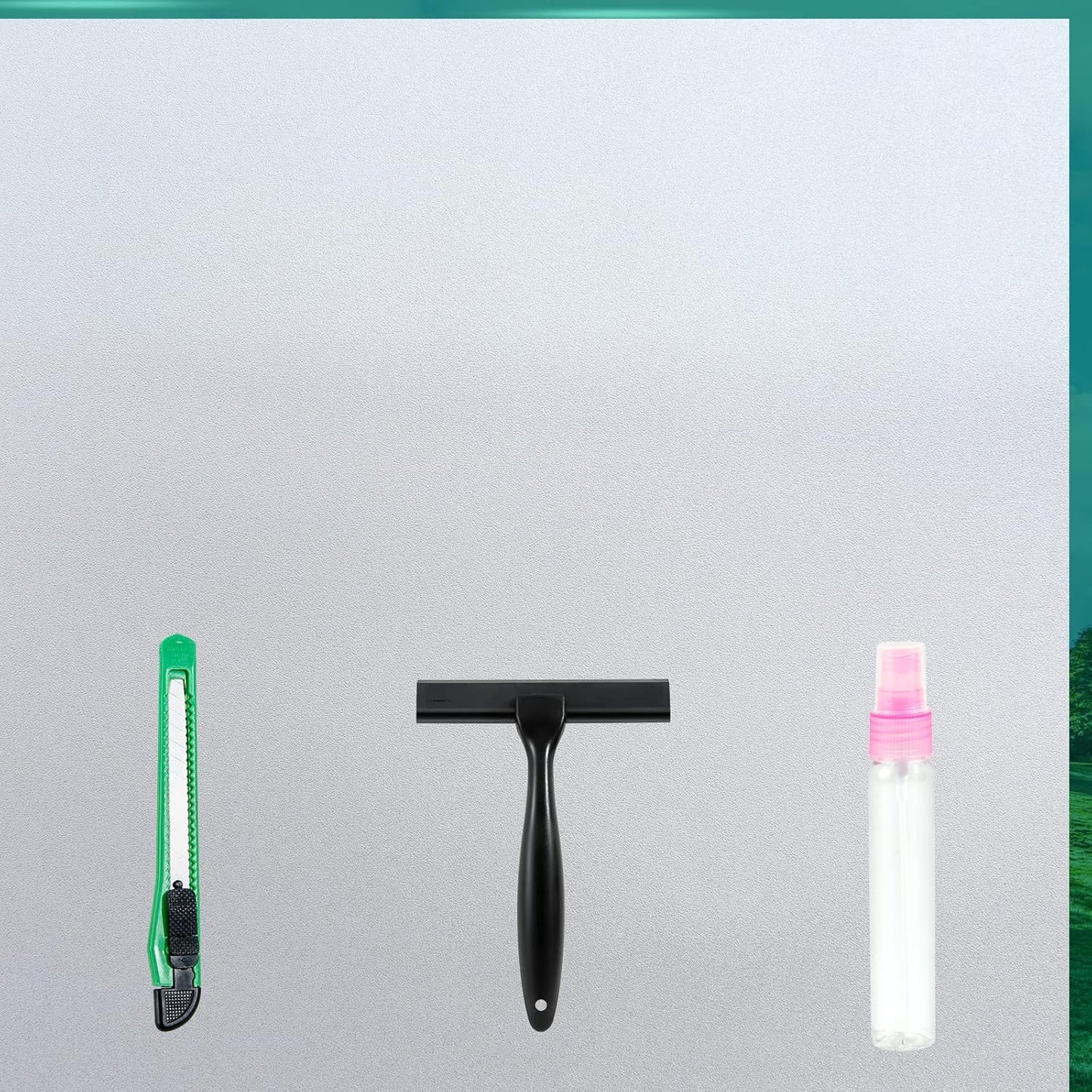 Frosted Glass Window Film with Tools,Reusable Window Privacy Film,Static Clings Window Film Kit for Home Bathroom and Office. (Pure, 29.6Inch×78.7Inch)