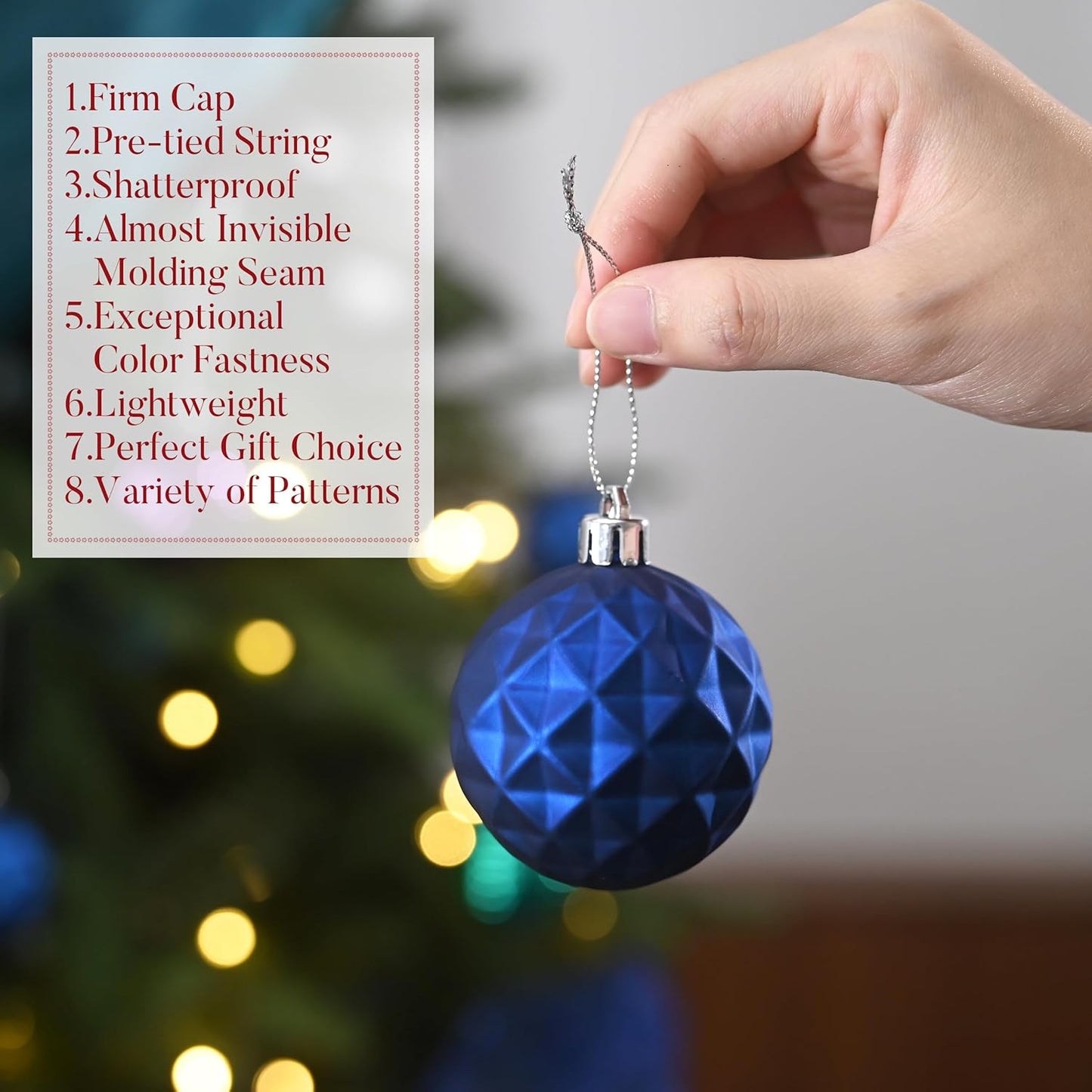 Valery Madelyn Christmas Ornaments Tree Decorations Set for Fall Halloween, 24ct Peacock Blue Purple Green Shatterproof Ball Ornaments, 2.36" Hanging Ornament Bulk for Xmas Holiday Party Decor