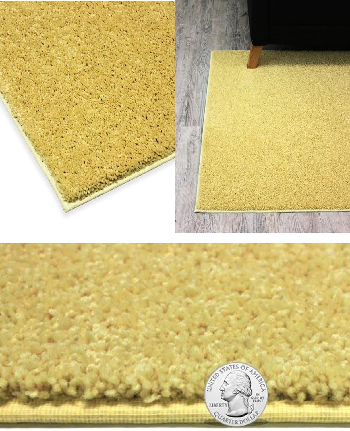 KOECKRITZ Soft and Colorful Kids Classroom Area Rugs (Passes Flammability Pill Test) Many Sizes and Bright Colors to Select from (4' x 6', Lemon)