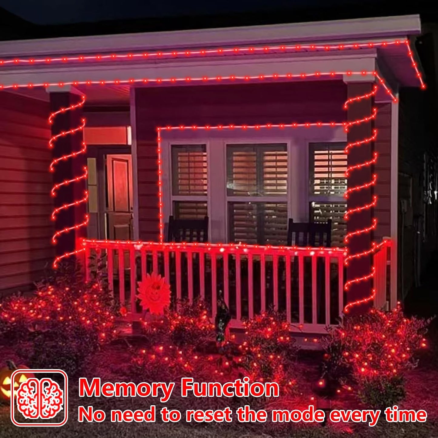 YEGUO 2 Packs Each 33ft 100 LED Solar Rope Lights Outdoor Waterproof, Red String Lights for Outside, 8 Modes Fairy Lights in Clear Thin Tube for Camping Fence Patio Garden Trampoline Deck