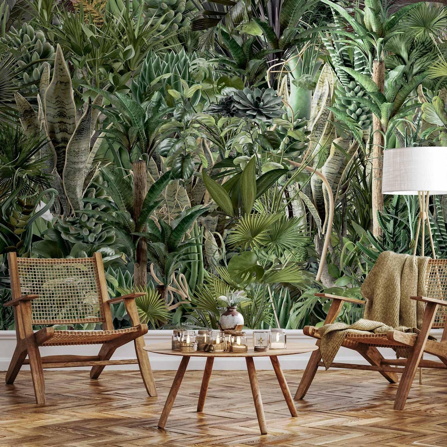 artgeist Premium Wall Mural Leaves 79x55 in - XXL Non-Woven Wallpaper Fleece Wall Decor Photo Print Picture Image Design Plants Abstract Nature Botanical b-C-0858-a-a