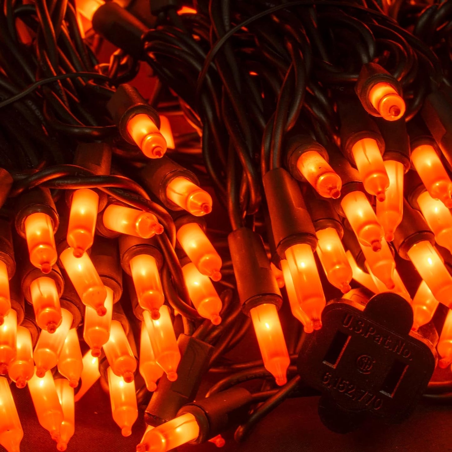 Dazzle Bright Orange Halloween Lights, 40FT 200 Count Mini String Lights, Waterproof Halloween Decorations for Outdoor Indoor Patio Home Party Garden Yard Decor