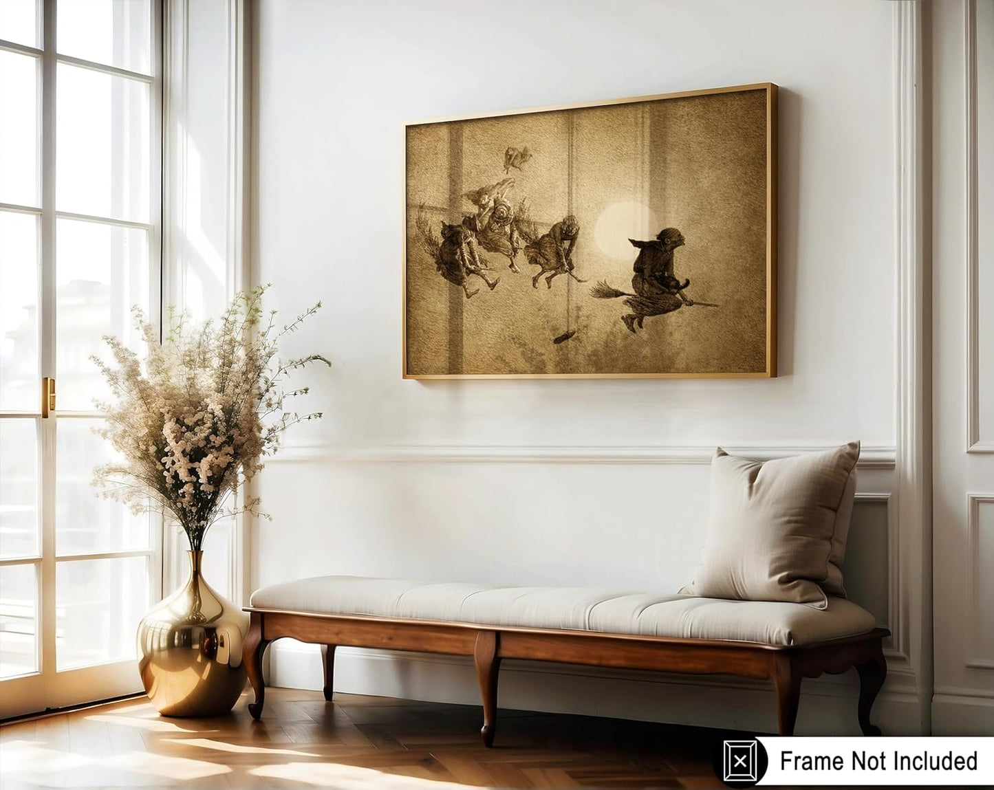 Poster Master Vintage William Holbrook Beard Poster - Retro Occult Print - Gift for Gothic, Horror Fan - The Witches Ride, Pagan, Goth, Magic - Wall Decor for Bedroom, Dorm, 18x24 Unframed Wall Art