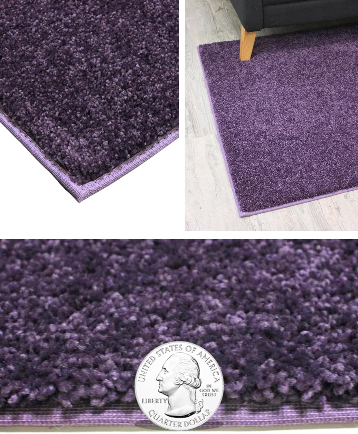 KOECKRITZ Soft and Colorful Kids Classroom Area Rugs (Passes Flammability Pill Test) Many Sizes and Bright Colors to Select from (8' x 12', Eggplant)