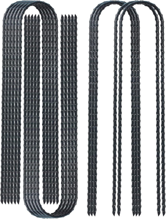 DTANX 12 Pack 12 Inch Rebar Stakes Heavy Duty Trampoline Anchors, Garden Stakes Tent Stakes Steel Ground Anchors, Black