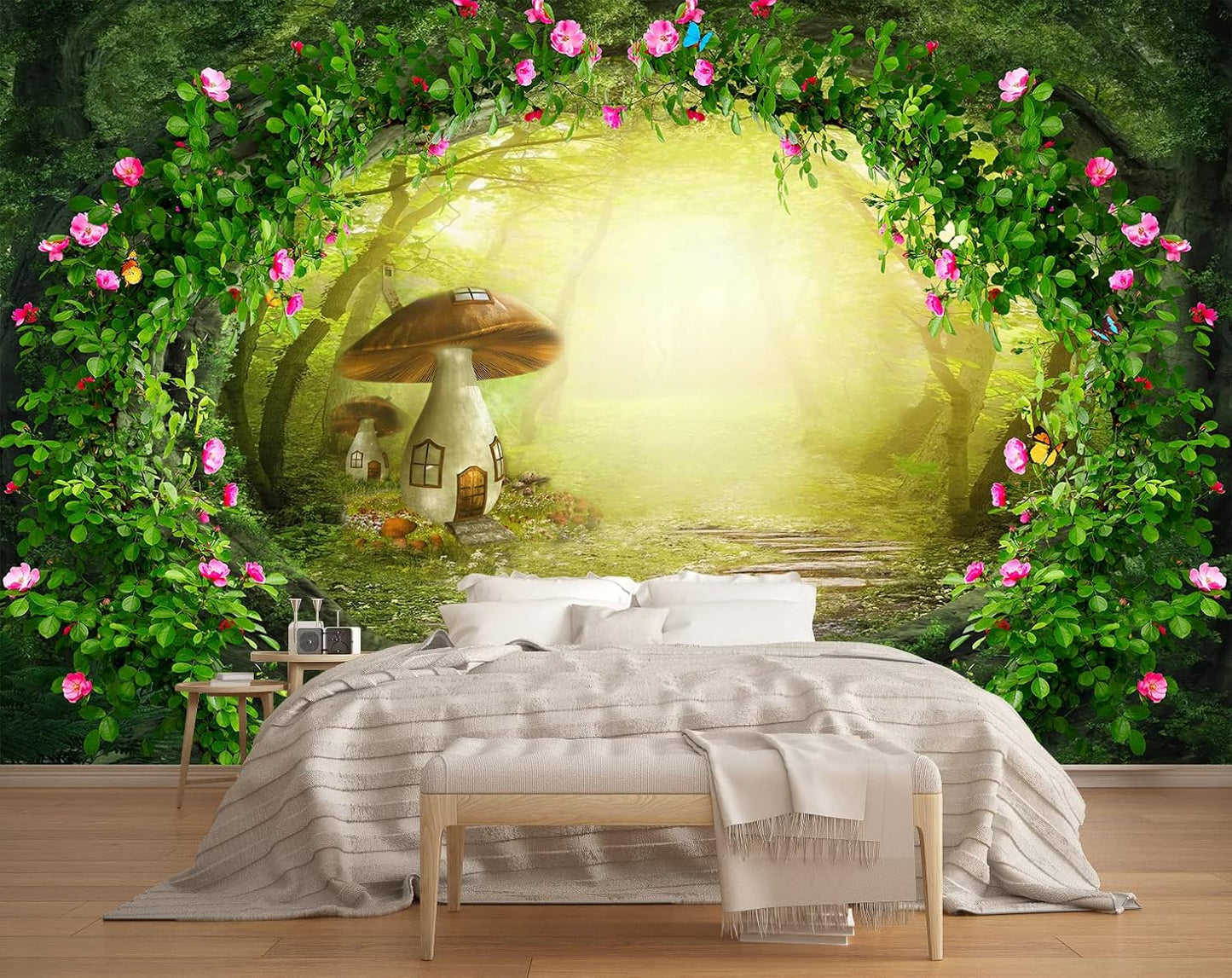 Enchanted Forest Wallpaper Fantasy Magical Forest Wall Mural Landscape Nature Wallpaper for Living Room Bedroom(Not Peel n' Stick)