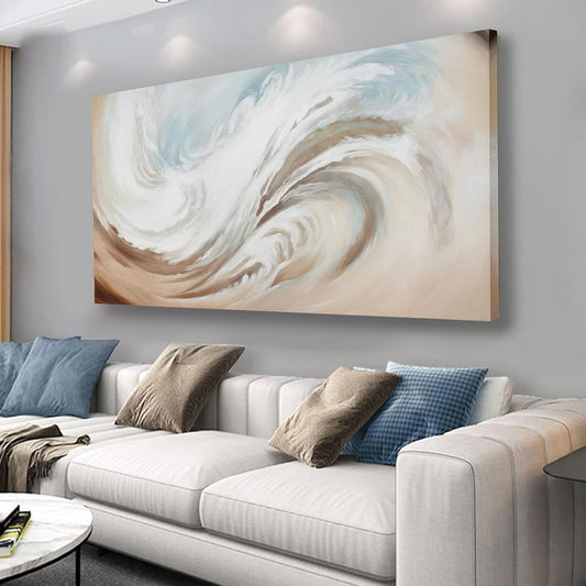 Abstract Wall Art Canvas Wall Paintings Modern Beige Wall Decor Aesthetic Room Decor Wall Art Framed Artwork for Living Room Bedroom Dining Room Home Office Decor 29"x58"