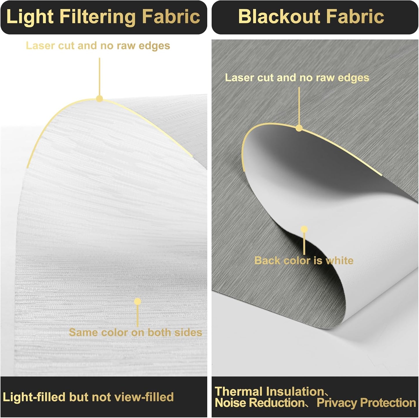 BERISSA Cordless Dual Roller Shades With Cassette Valance, Blackout and Light Filtering, Day and Night for Home Office Door - Grey and White, 34 W x 80" H