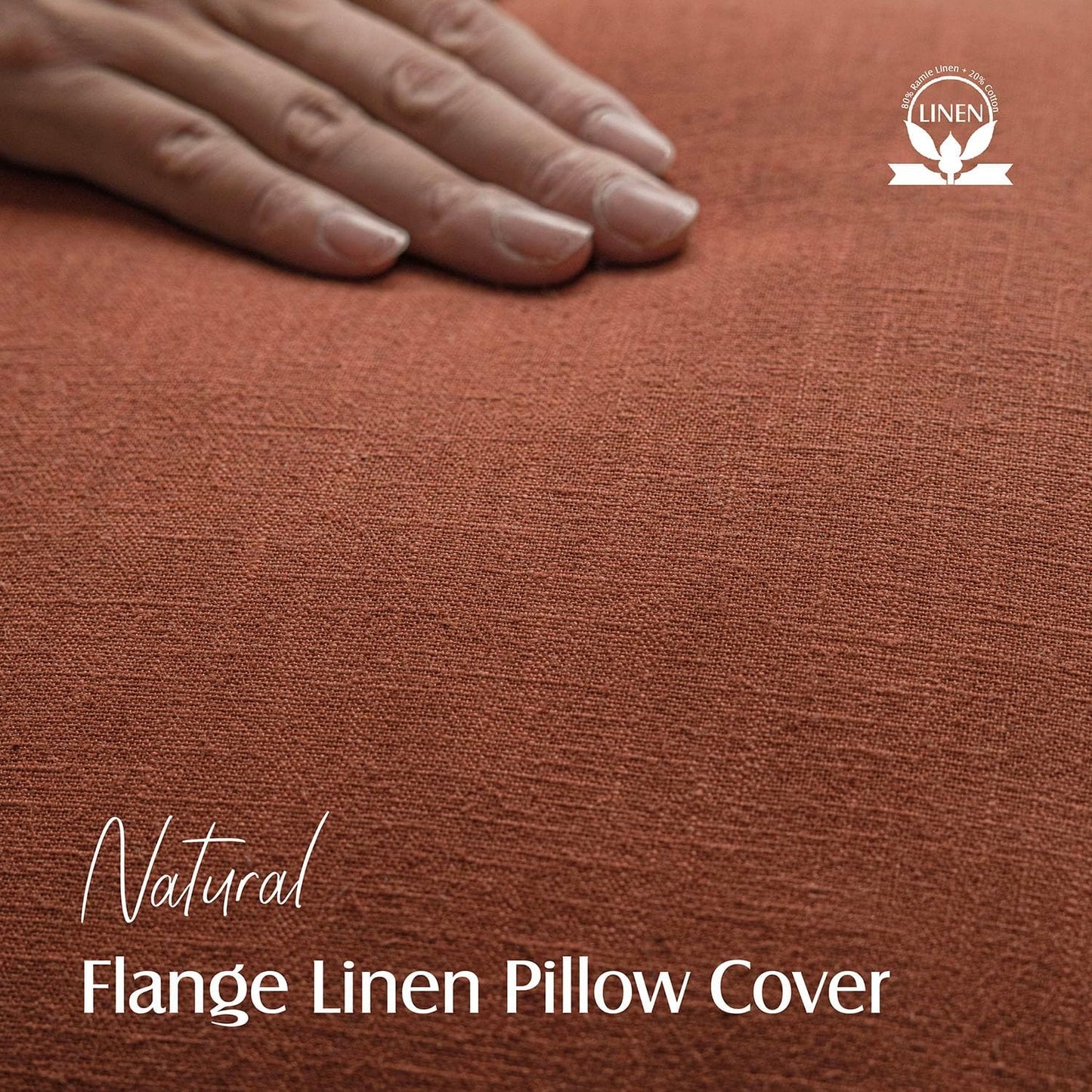 Foindtower Set of 2 Decorative Linen Fringe Throw Pillow Covers Farmhouse Cushion Cover with Tassels Lumbar Accent Pillowcase for Couch Bed Living Room Home Bedroom Decor, 12×24 Inch, Fall Rust Orange