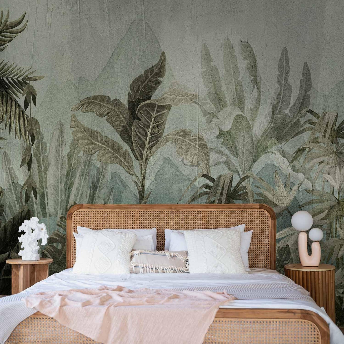 artgeist Wall Mural Leaves 177x124 in - XXL Non-Woven Wallpaper Fleece Wall Decor Photo Print Picture Image Design Nature Botanical Plants Palm Abstract b-C-0854-a-a