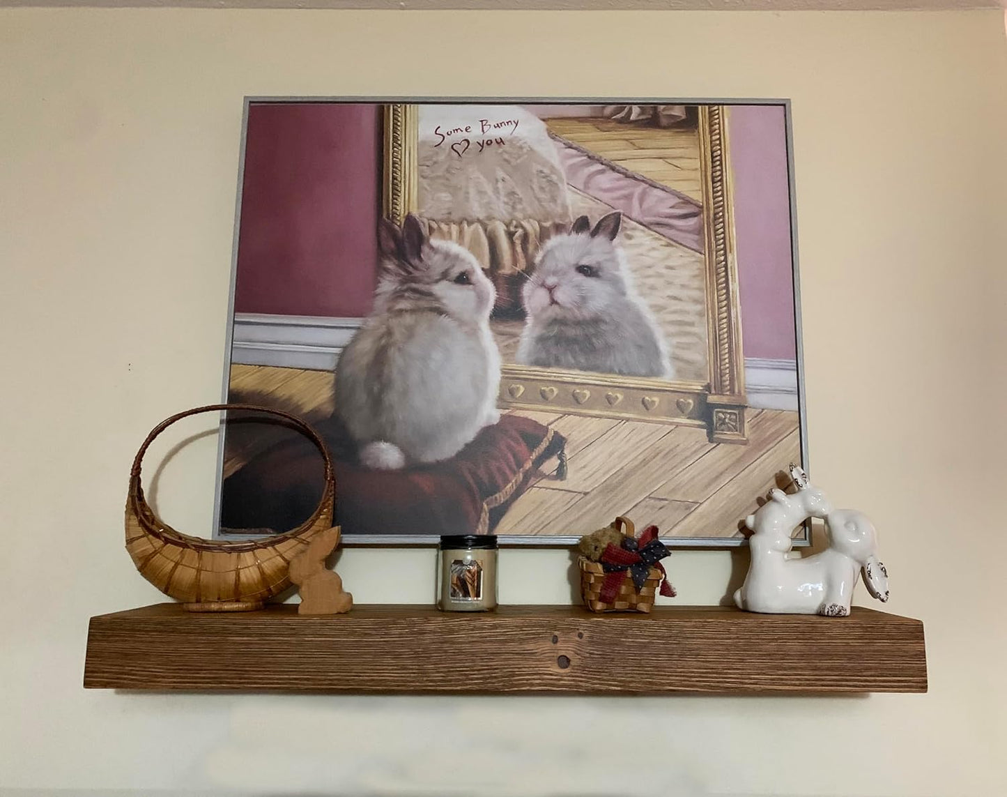 joelsantiques - 18 Inch Wooden Floating Shelves for Wall - 18x6x2 in - Made of Natural Wood - Short Heavy Duty Rustic Wall Shelves for Bedroom - Perfect for Bathroom, Kitchen - Medium Brown