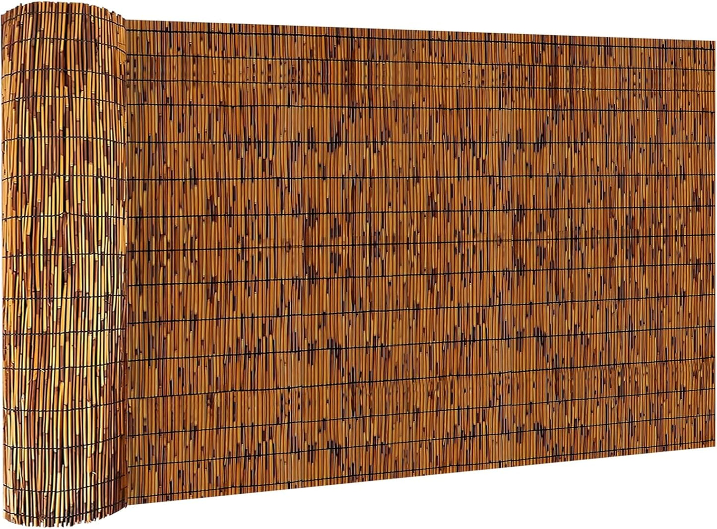 Bamboo Reed Fencing, Light Russet Bamboo Screens Outdoor for Patio, Decorative Balcony Privacy Screen Reed Curtains for Garden Backyard Balcony Outdoor, 3 x 10 FT