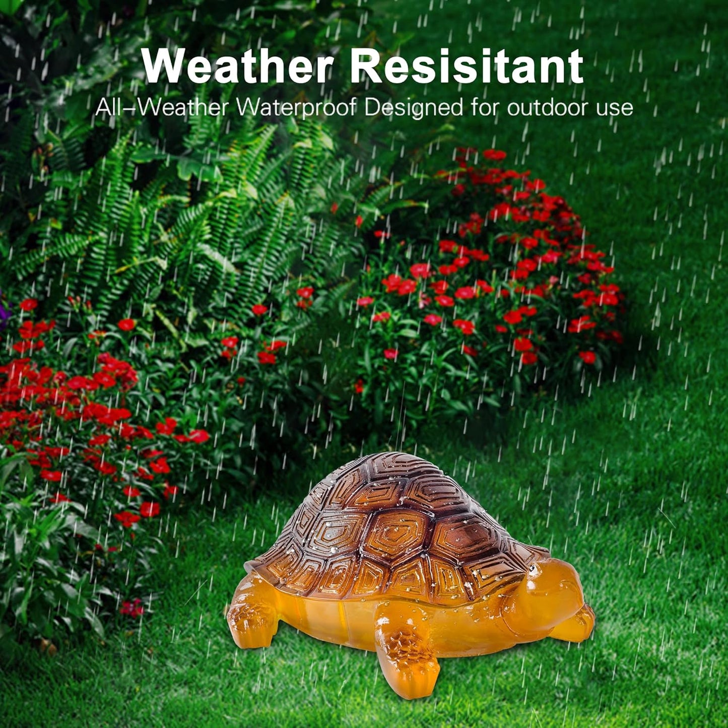 Solar Turtle Lights Deck Decorative Lighting Statue Lawn Patio Backyard Outdoor Garden Decoration Housewarming Gift