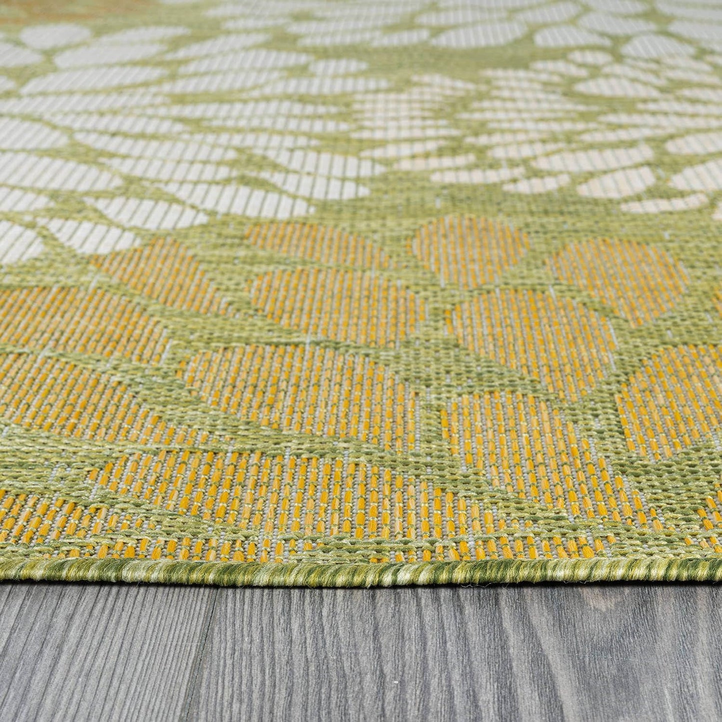 Beverly Rug Outdoor Rug 5x7 Modern Exotic Tropical Leaf Area Rugs for Indoor and Outdoor Patio Deck Porch Garden Water Resistant Washable Outside Carpet (5 x 7 Green)