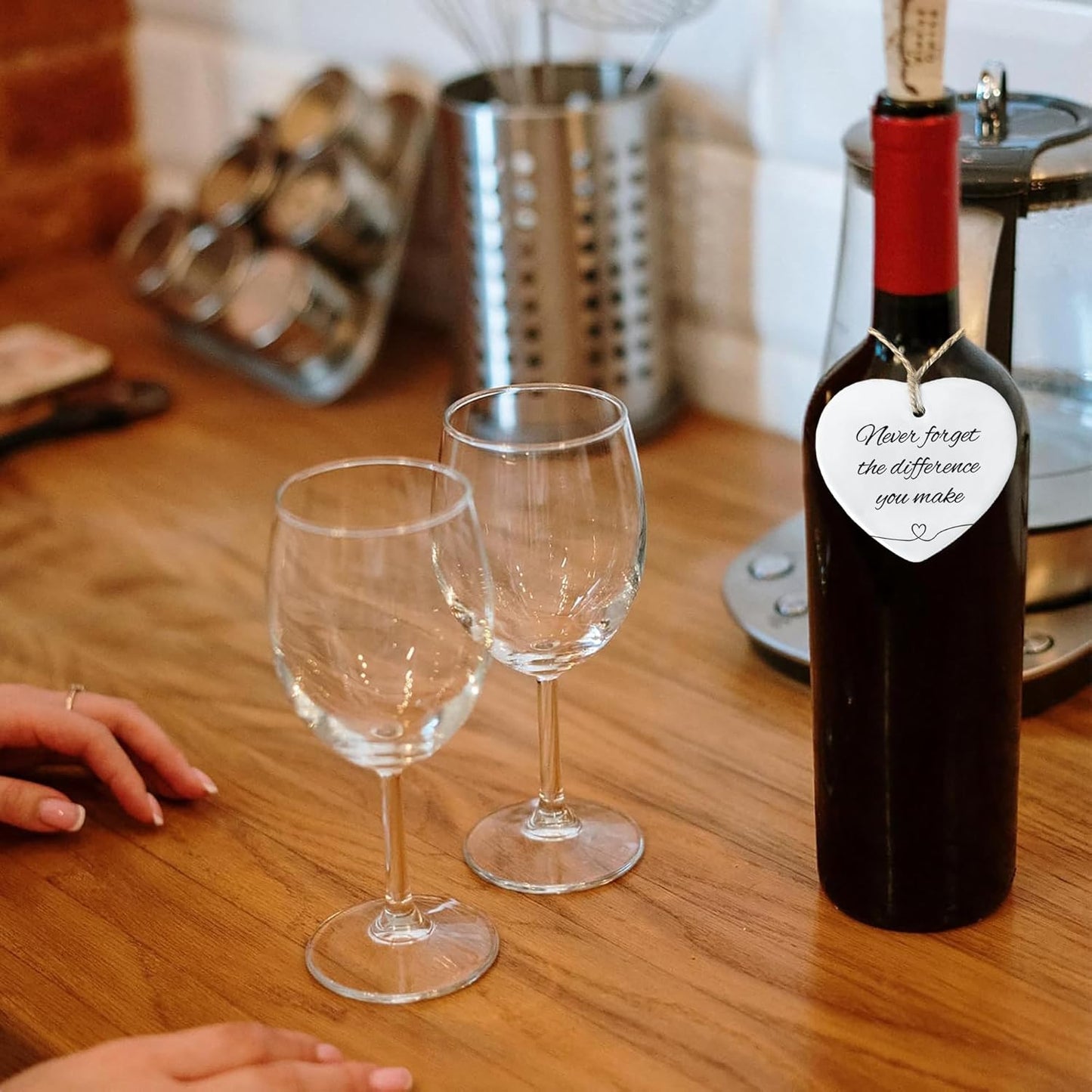 Thank You Gifts for Women Men - Never Forget The Difference You Make Ceramic Ornament Keepsake Appreciation, Retirement Gifts for Women Men, Farewell, Goodbye, Leaving Ideas for Coworker, Boss