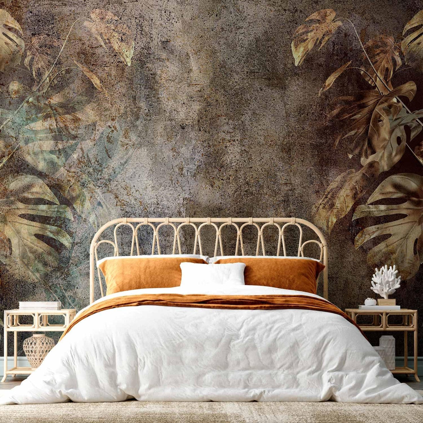 artgeist Wall Mural Monstera 135x101 in - XXL Peel and Stick Self-Adhesive Wallpaper Removable Large Sticker Foil Wall Decor Print Picture Design Nature Botanical Abstract Plants b-C-0859-a-a